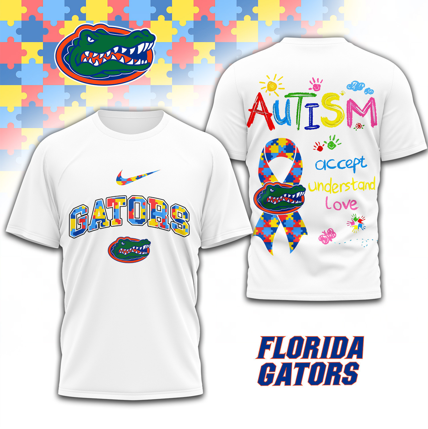 Florida Gators | Premium NCAA Autism 3D Shirt TD
