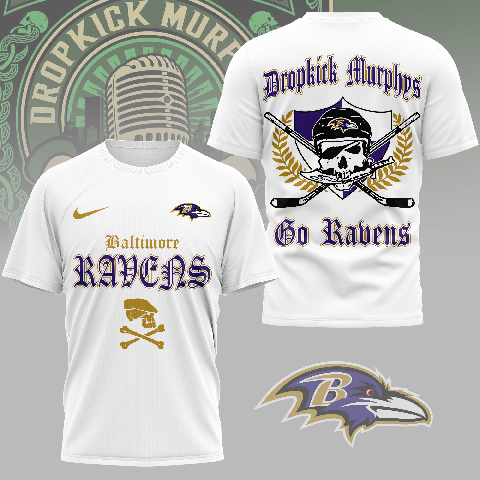 Baltimore Ravens | Premium NFL Dropkick Murphys Fan 3D Shirt NY
