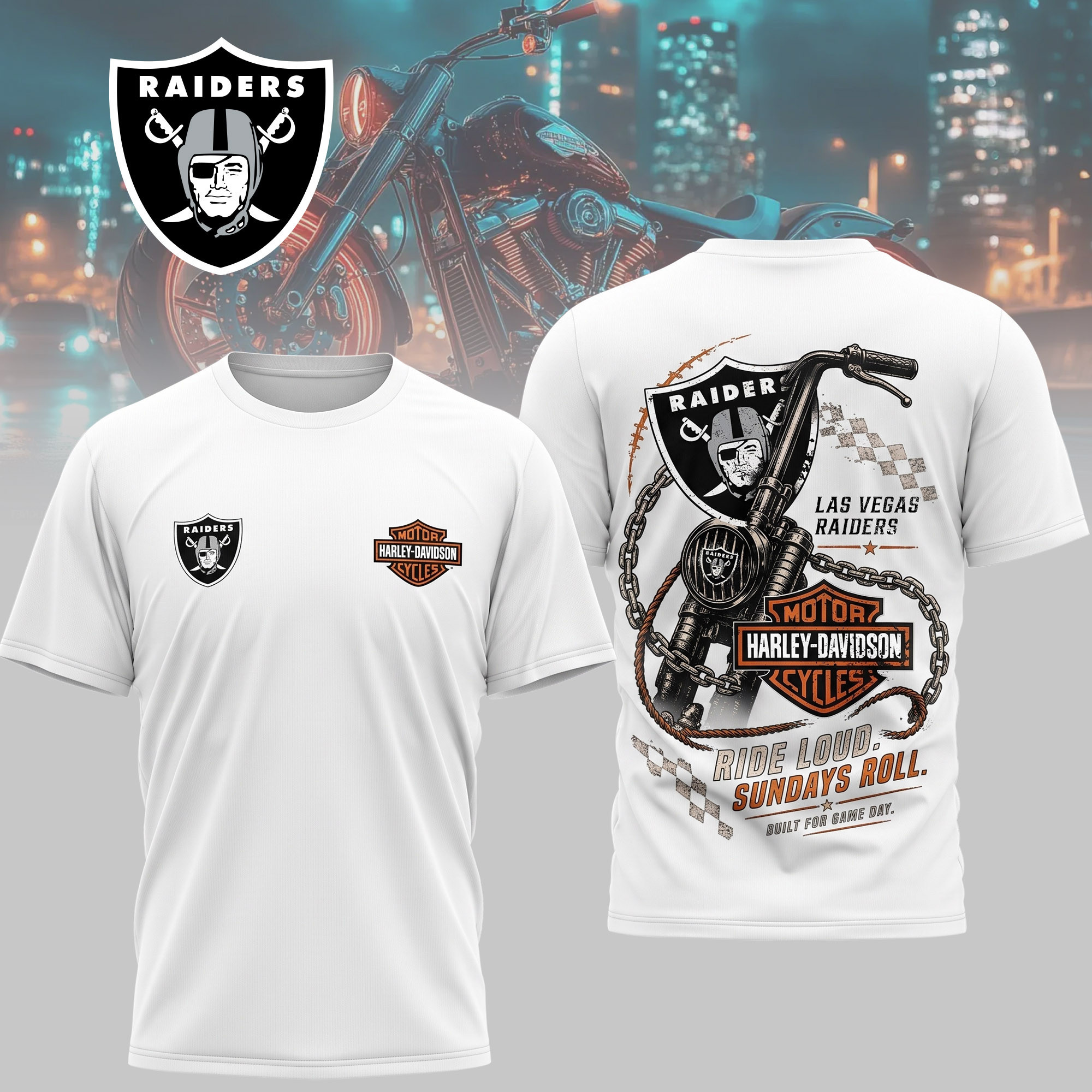 Las Vegas Raiders | Premium NFL Ride & Football Team 3D Shirt NTH1