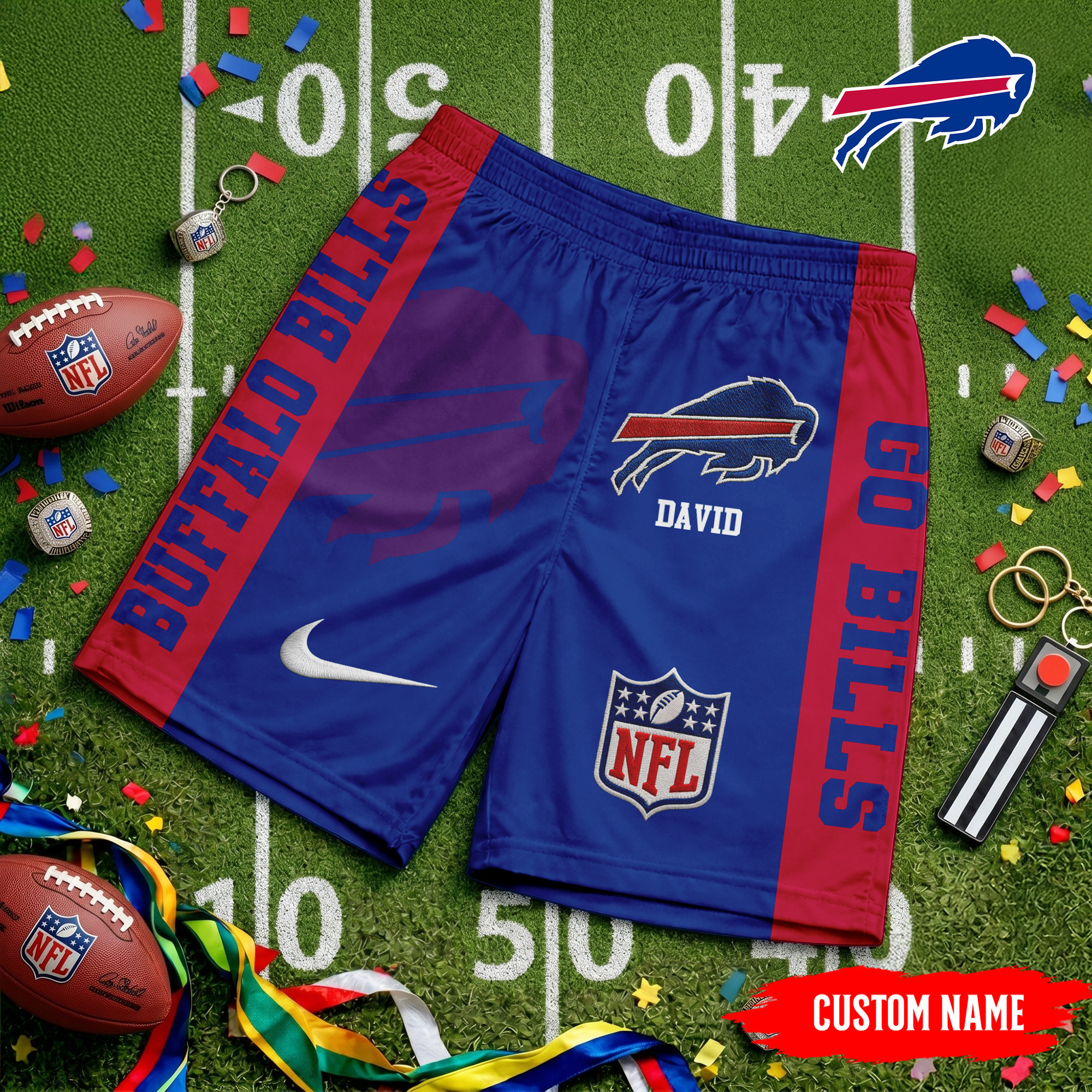 Buffalo Bills | Premium NFL Game Day Personalized Shorts TD