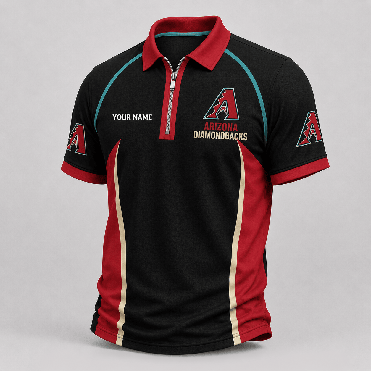 Arizona Diamondbacks | Premium MLB Performance Zipper Polo Shirt
