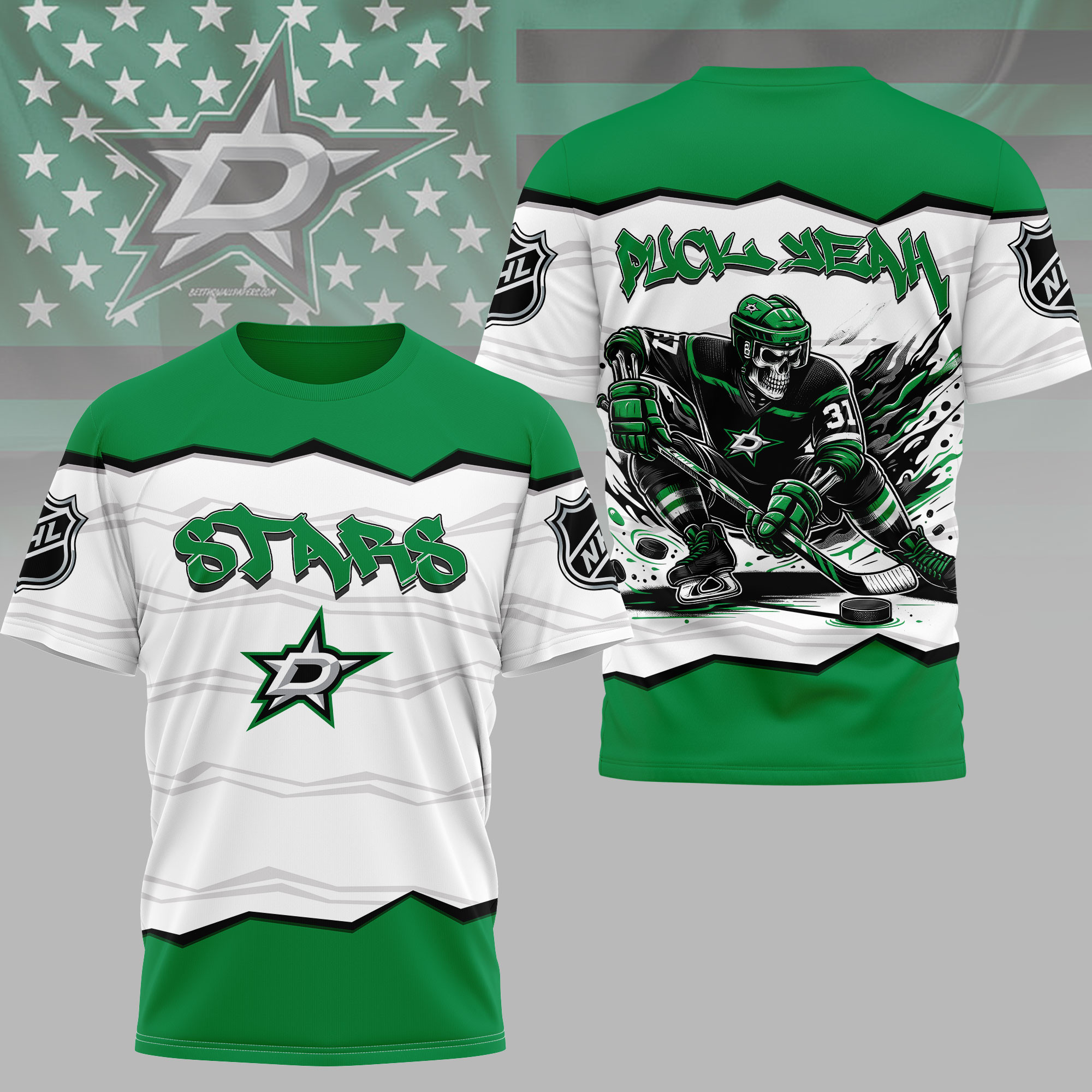 Dallas Stars | Premium NHL Puck Yeah 3D Shirt HY