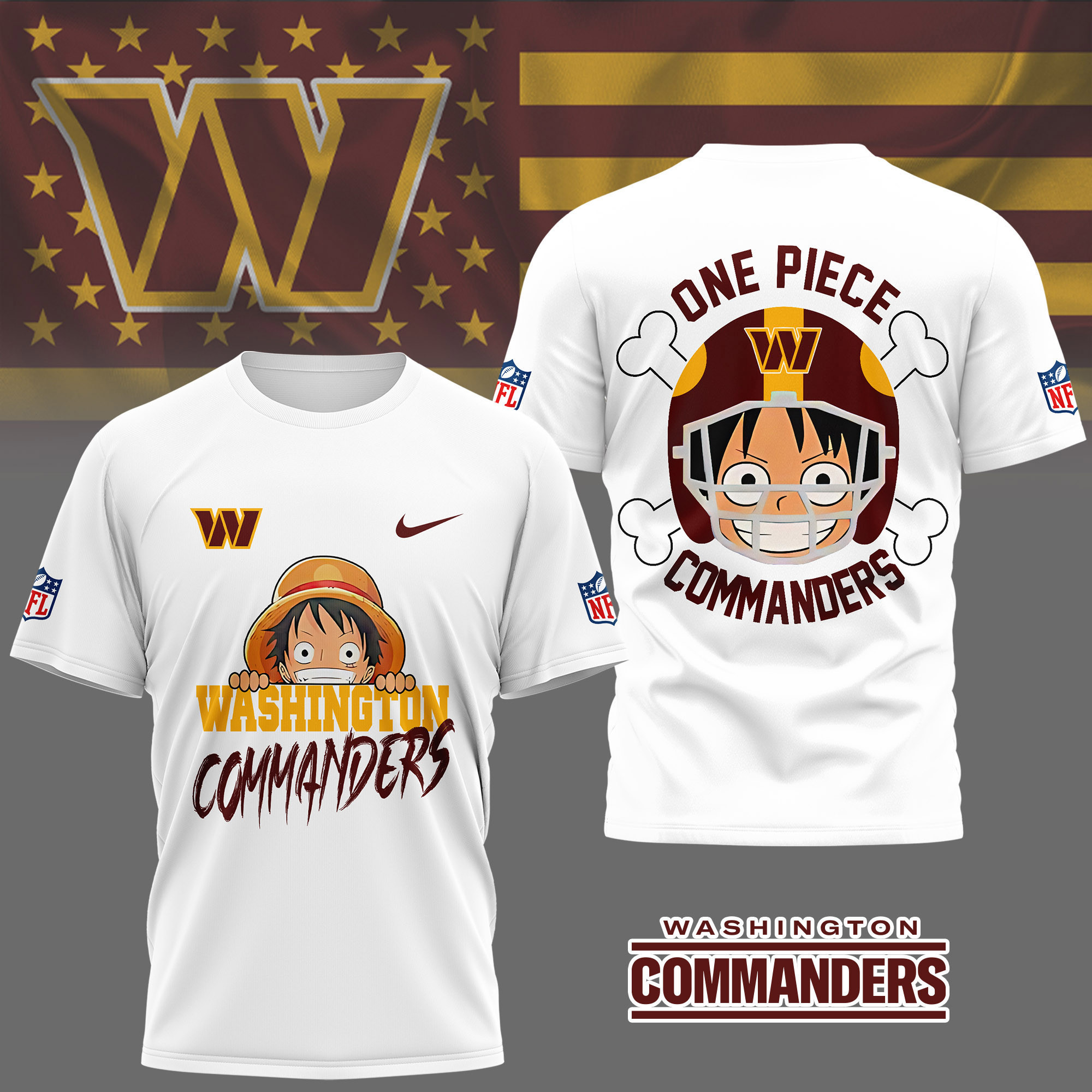 Washington Commanders | Premium NFL One Piece Fan 3D Shirt NY