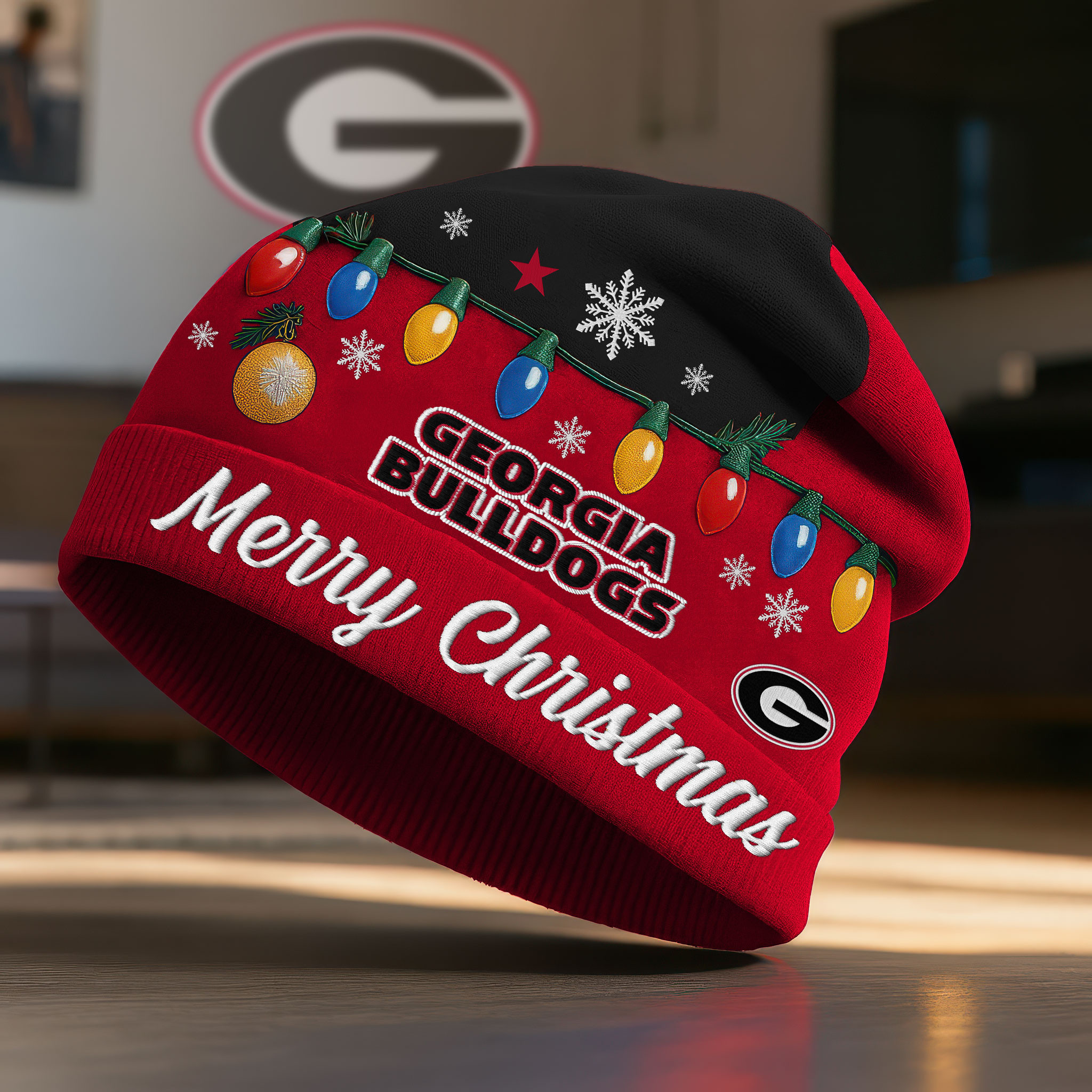 Georgia Bulldogs | Premium NCAA Christmas Beanie Hat NY