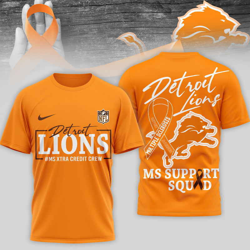 Detroit Lions | Premium NFL MS Support 3D T-Shirt HY