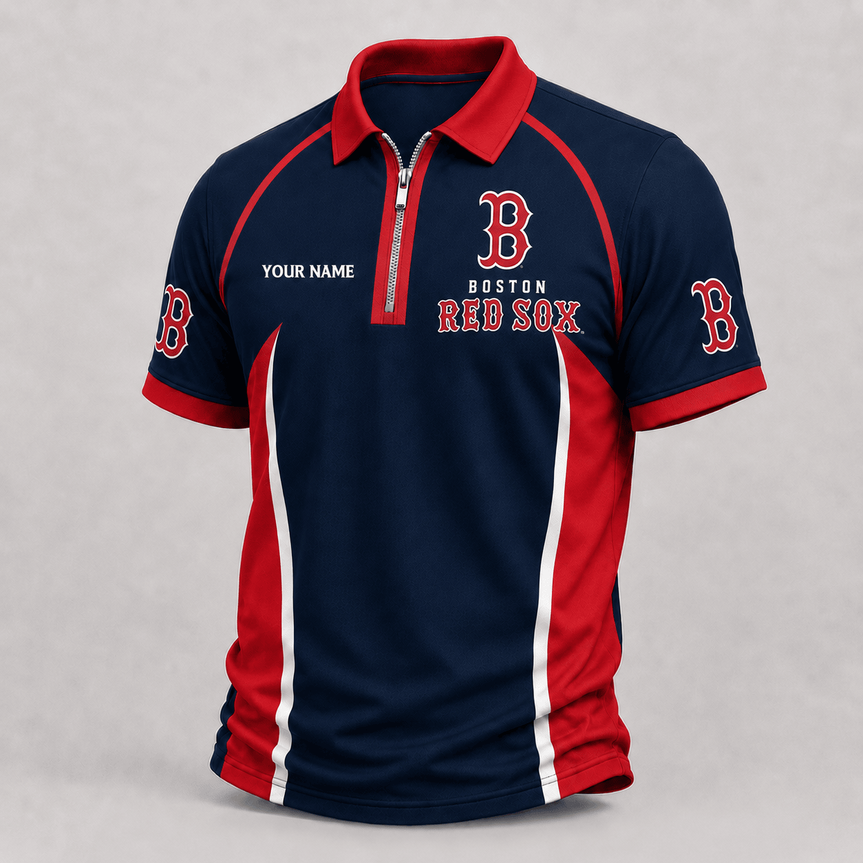 Boston Red Sox | Premium MLB Performance Zipper Polo Shirt
