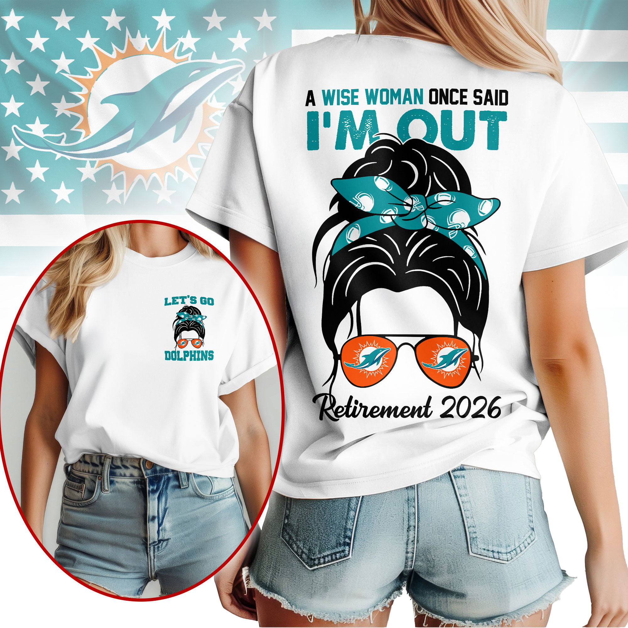 Miami Dolphins | Premium NFL Retirement 2026 Spirit 3D T-Shirt NTH1