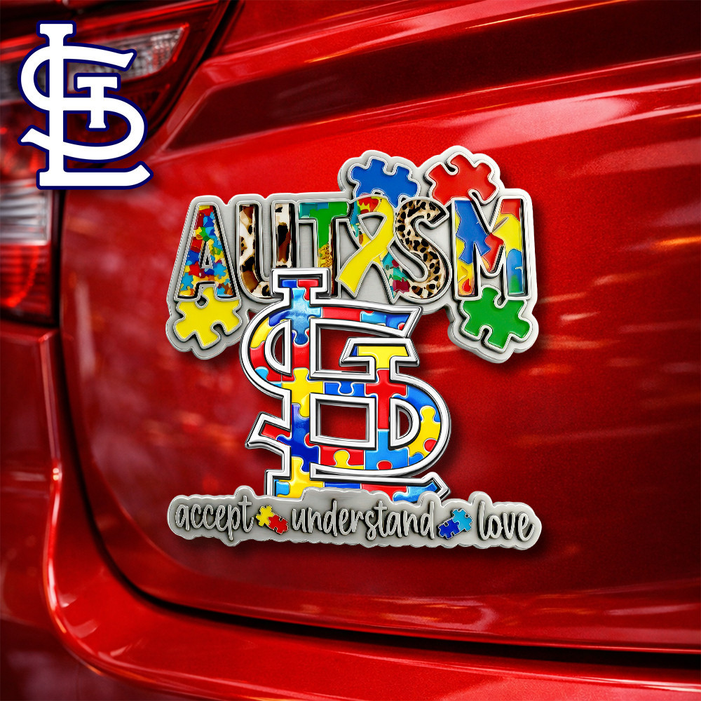 St. Louis Cardinals | Premium MLB Autism Awareness Car Name Badge HY
