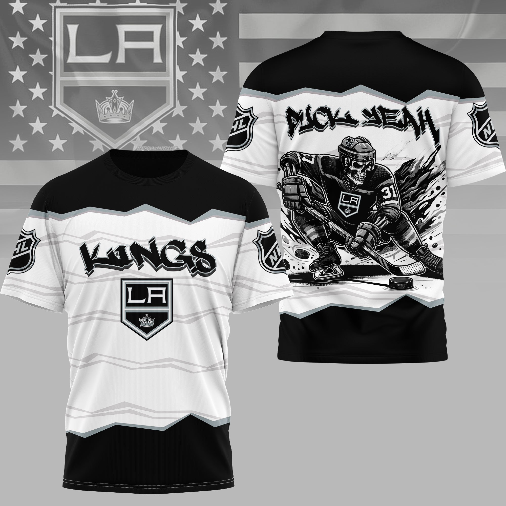 Los Angeles Kings | Premium NHL Puck Yeah 3D Shirt HY