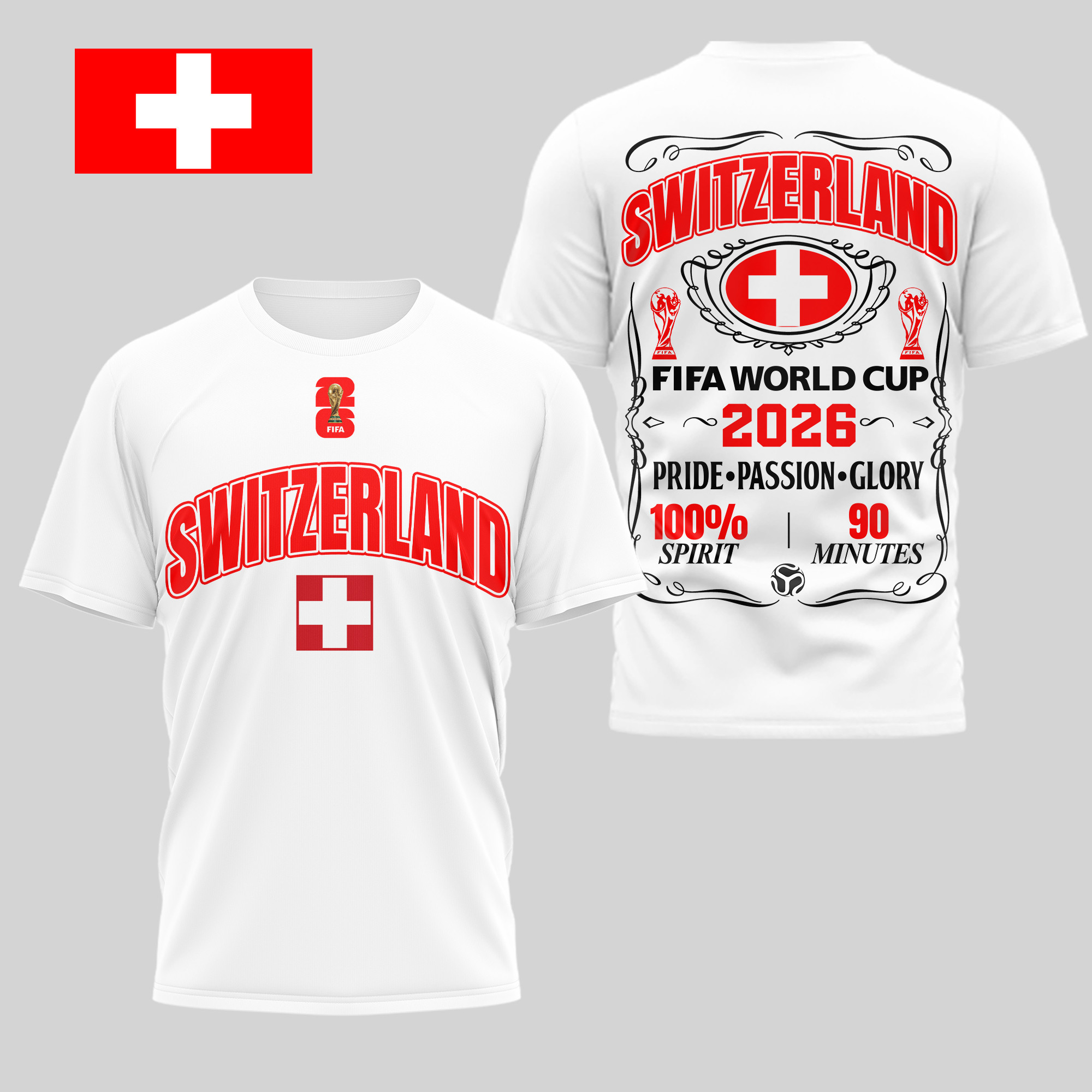 Switzerland | Premium WC26 Pride Passion Glory 3D Shirt PBZ7R23
