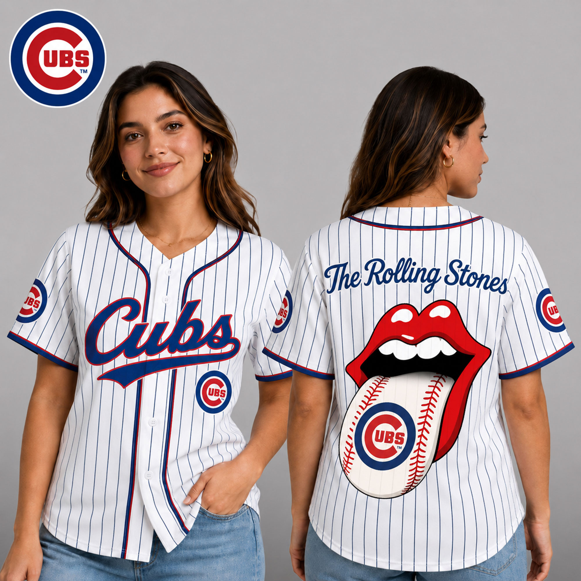 Chicago Cubs | Premium MLB The Rolling Stones Jersey Shirt TD