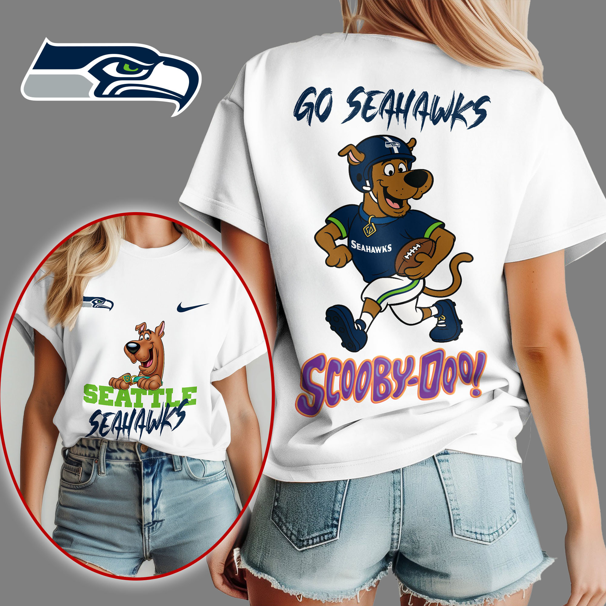 Seattle Seahawks | Premium NFL Scooby-Doo Fan Women's Shirt NY