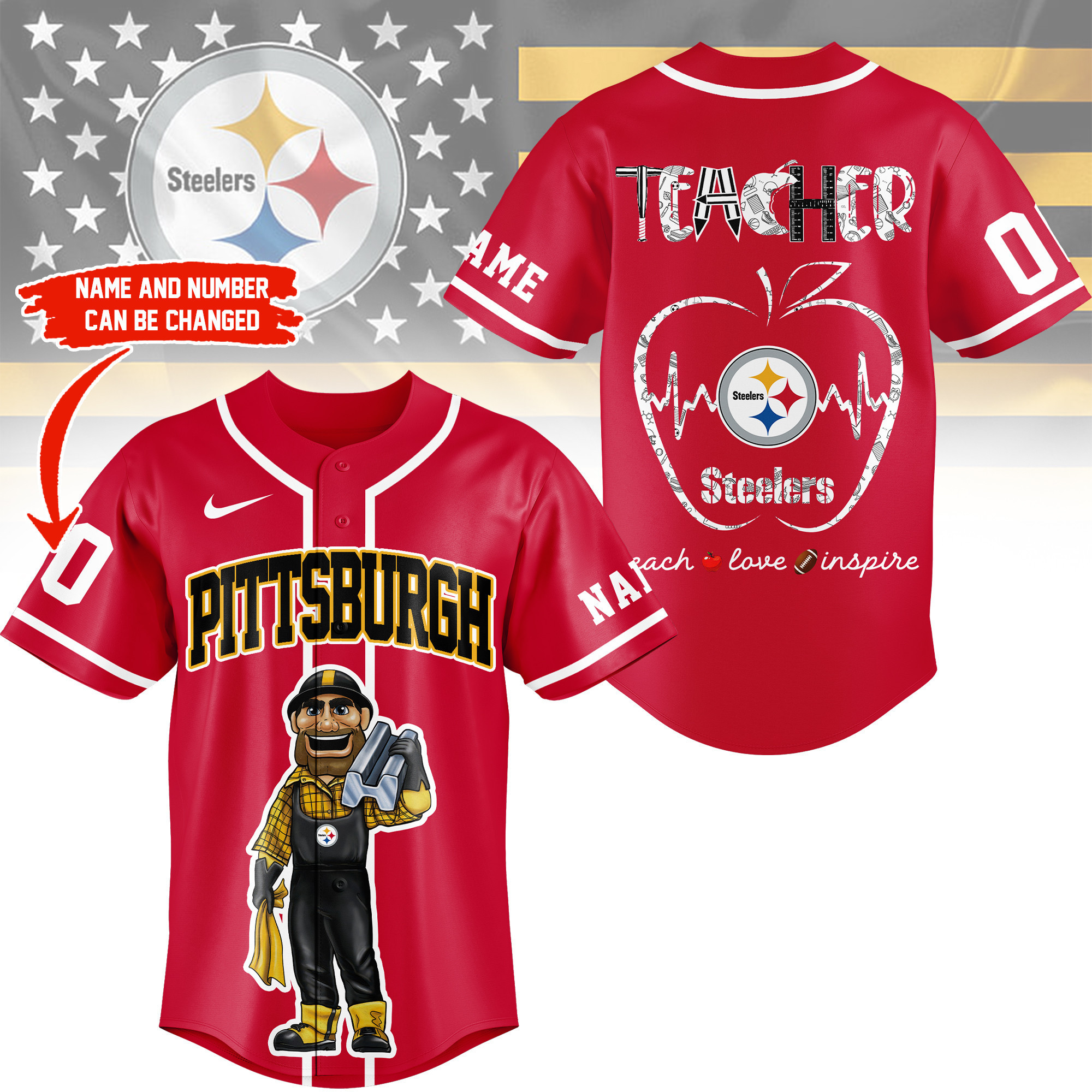 Pittsburgh Steelers | Premium NFL Teacher Appreciation Month Jersey Shirt NY