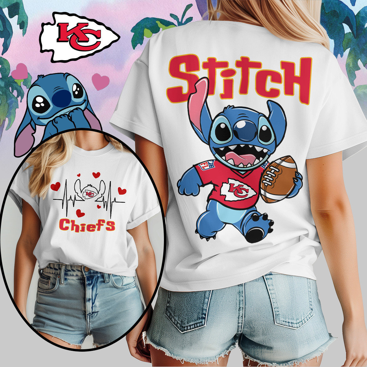 Kansas City Chiefs | Premium NFL Stitch Women Shirt TD