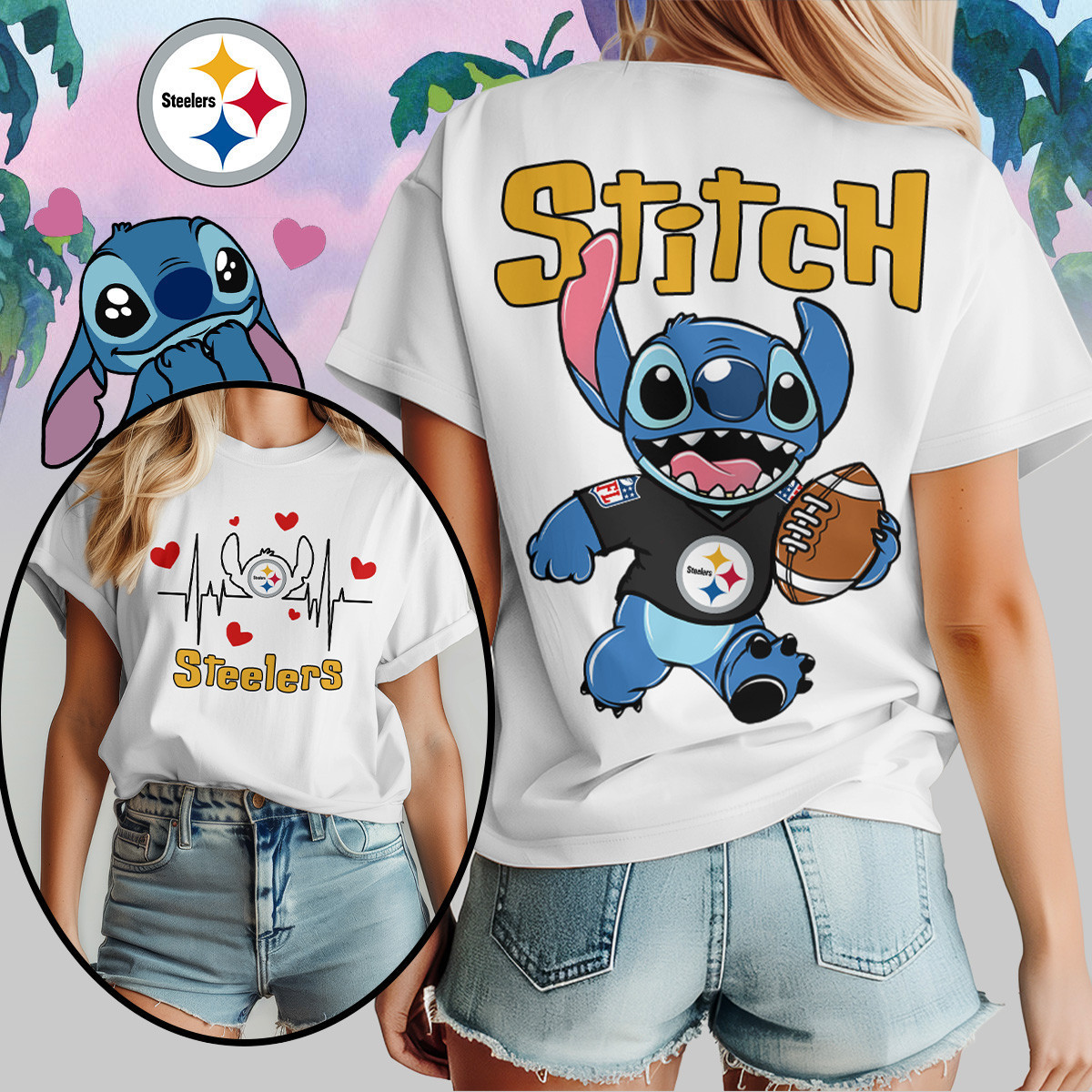 Pittsburgh Steelers | Premium NFL Stitch Women Shirt TD