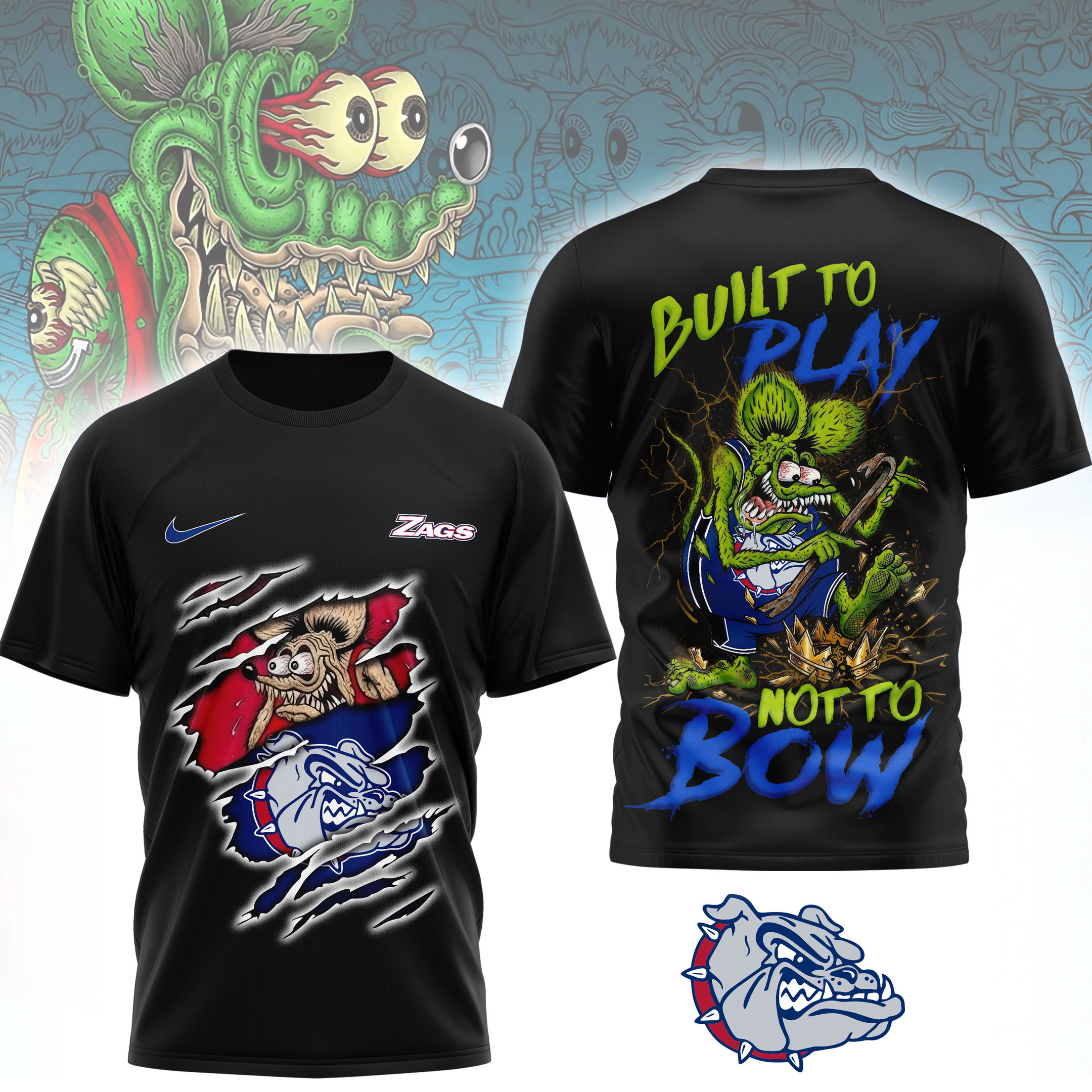 Gonzaga Bulldogs | Premium NCAA Varsity Savage 3D Shirt PBR119S