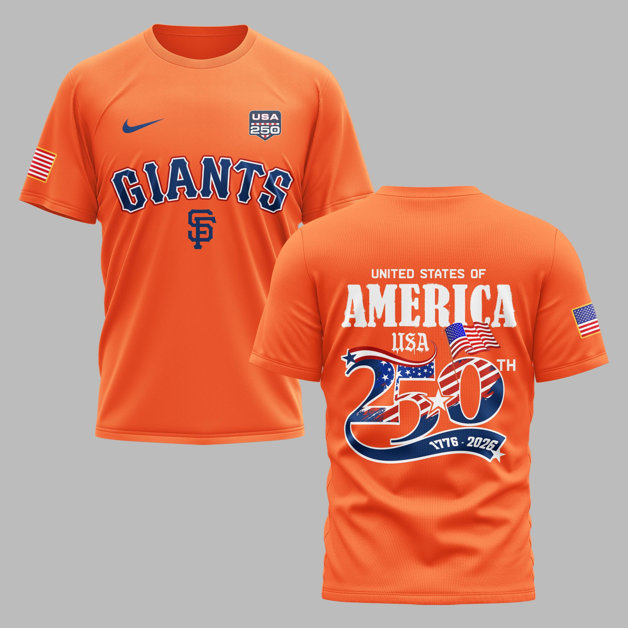 San Francisco Giants X 250 Years Of Freedom Premium T Shirt