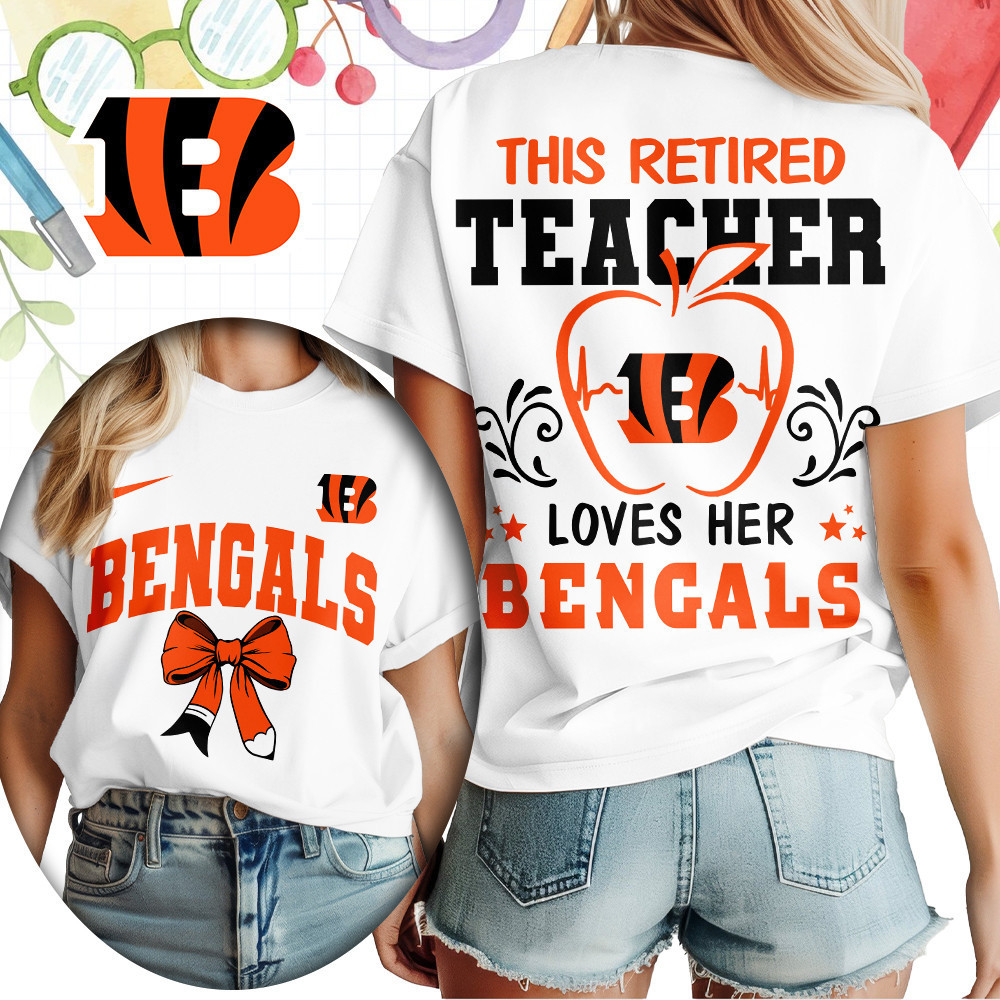 Cincinnati Bengals | Premium NFL Retired Teacher Women T-Shirt TD