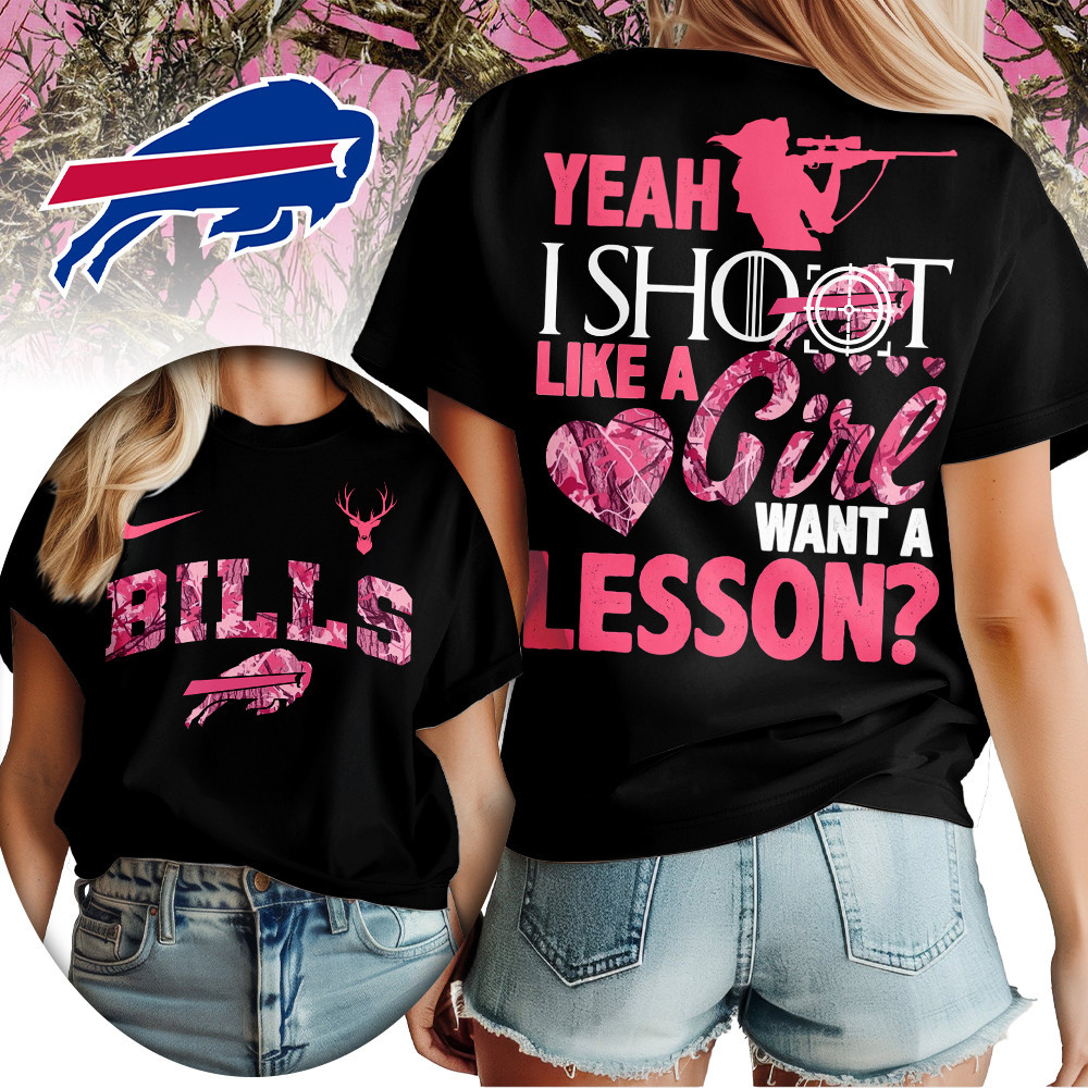Buffalo Bills | Premium NFL Shoot Like A Girl Women Shirt TD