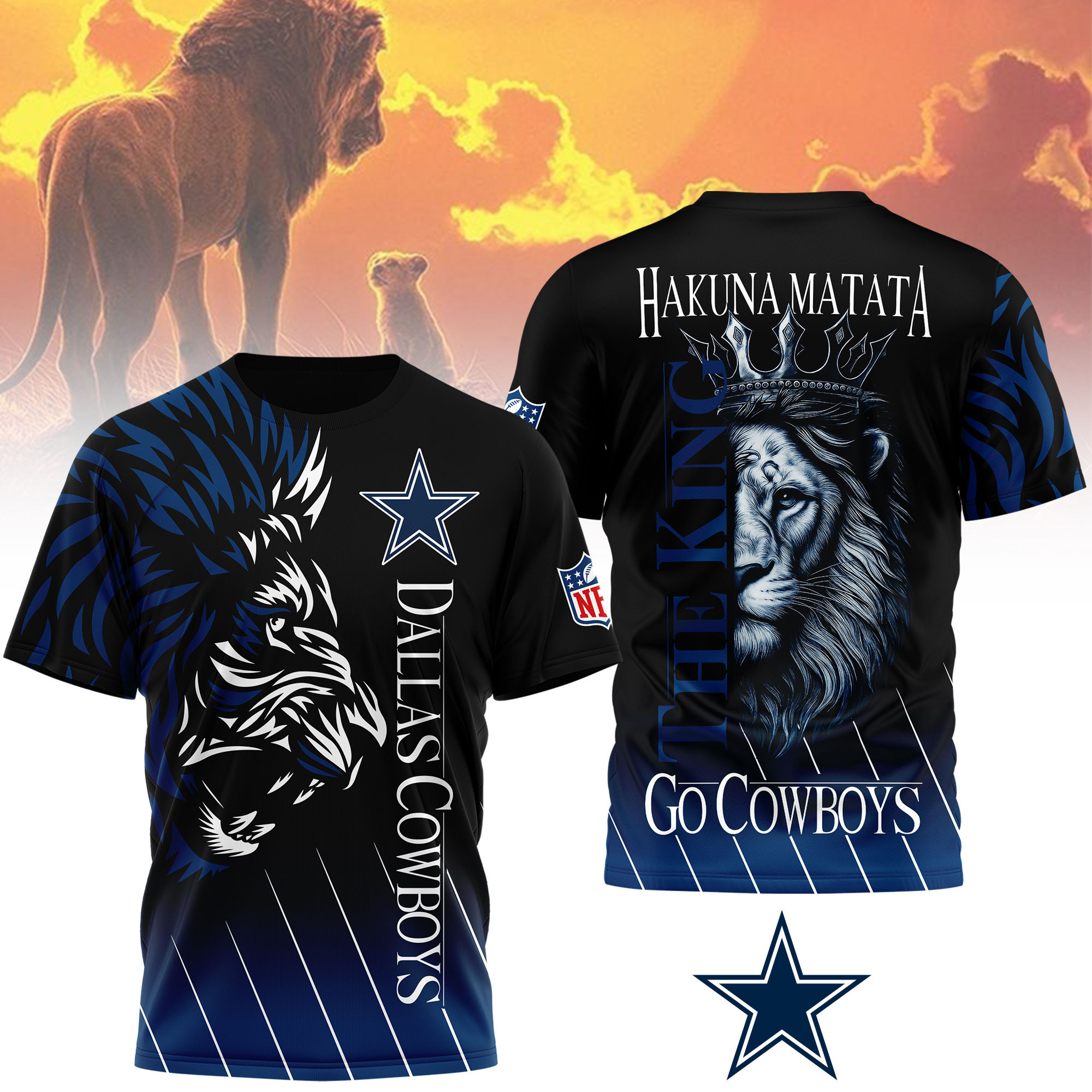 Dallas Cowboys | Premium NFL The Lion King Fan Shirt NY