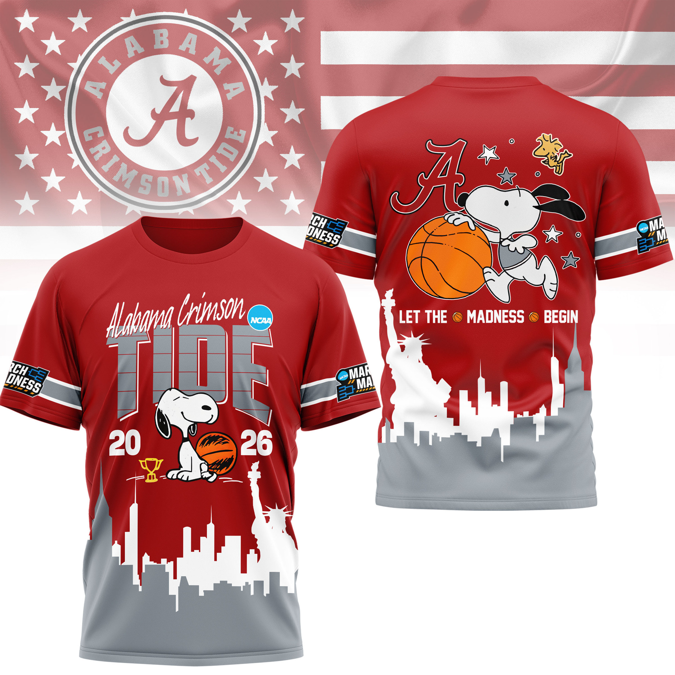 Alabama Crimson Tide | Premium NCAA March Madness 3D Shirt HY