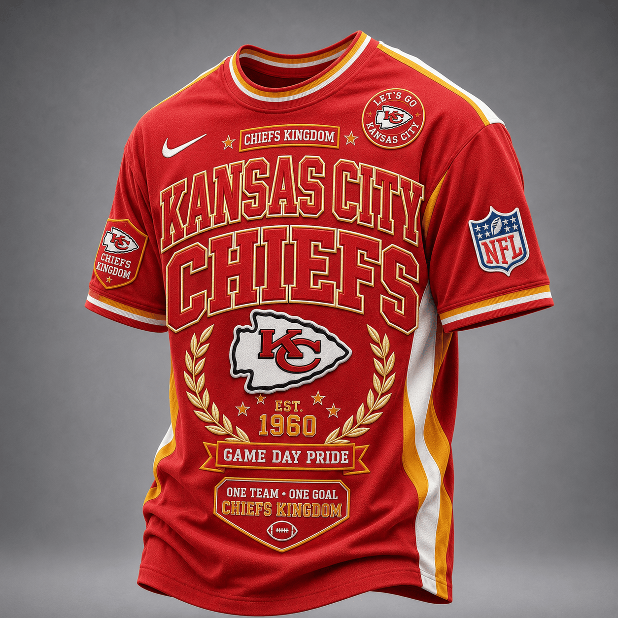 Kansas City Chiefs | Premium NFL Classic Game Day Football Fan T-Shirt TD