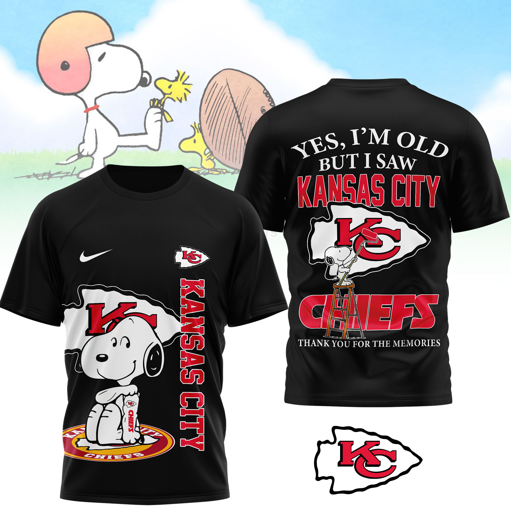 Kansas City Chiefs | Premium NFL Snoopy Graphic 3D T-Shirt NTH1