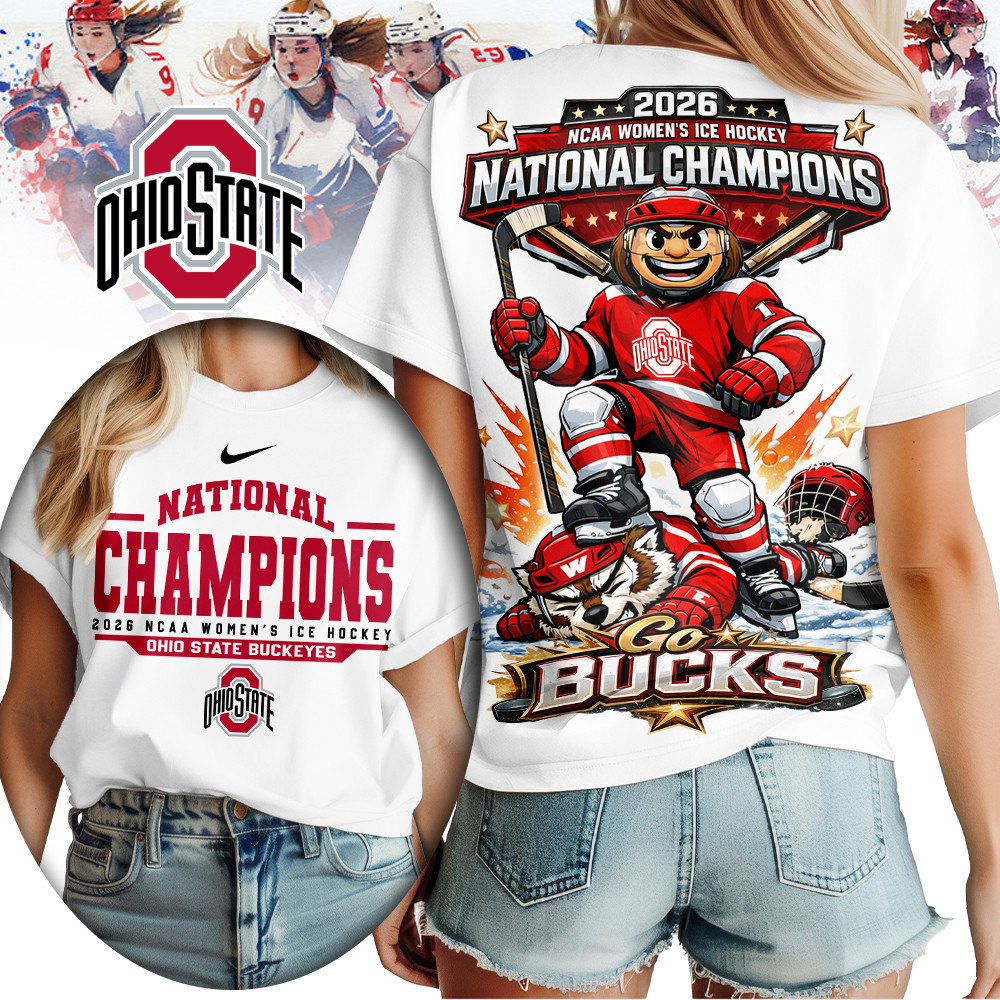 Ohio State Buckeyes | Premium NCAA Hockey Champions Women Shirt TD
