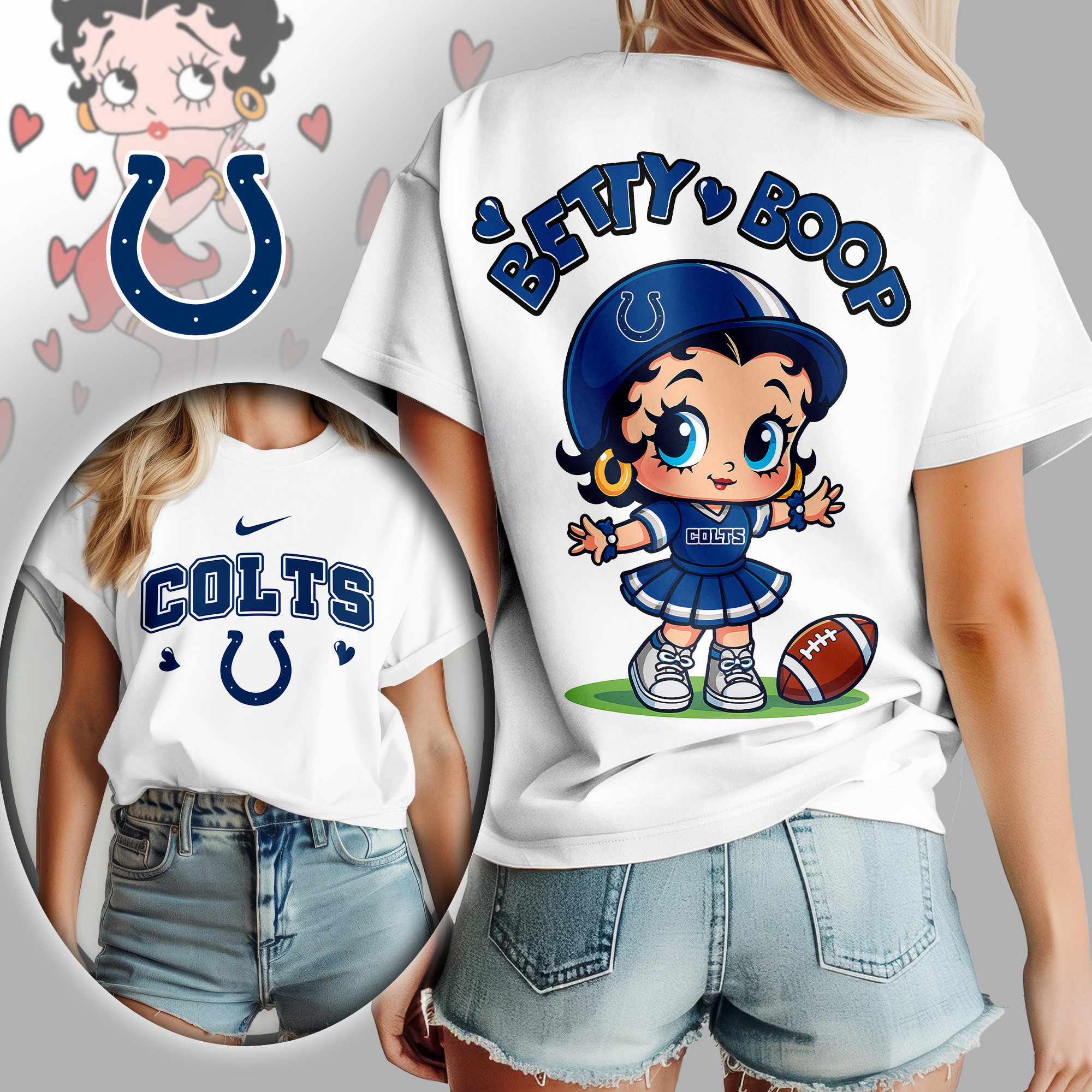 Indianapolis Colts | Premium NFL Betty Boop Women's Shirt TD