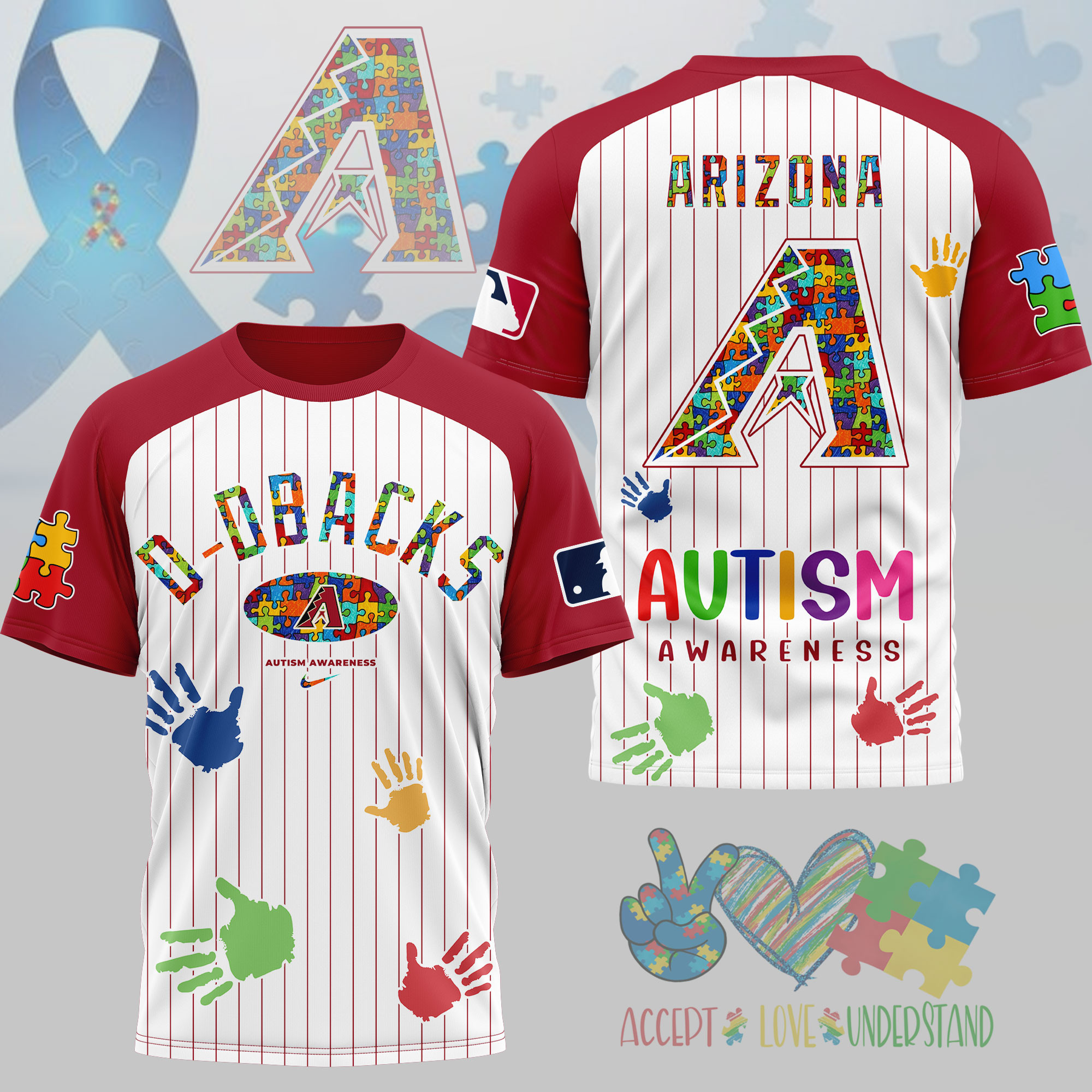 Arizona Diamondbacks | Premium MLB Autism Support 3D Shirt NY