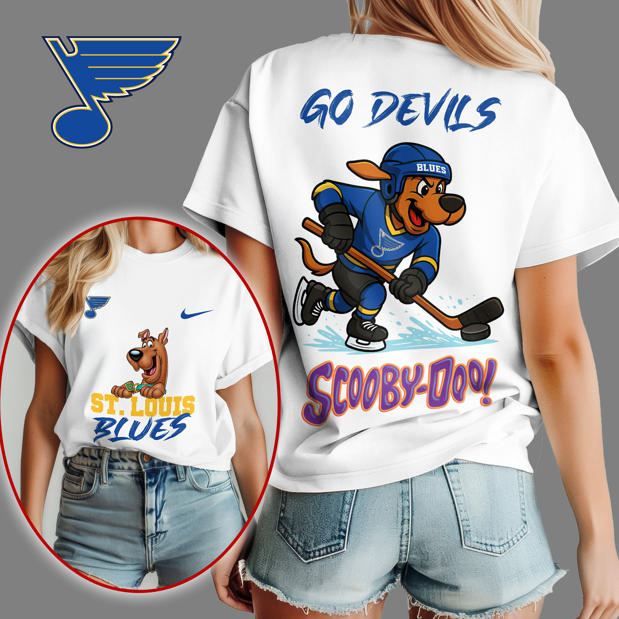 St. Louis Blues | Premium NHL Scooby-Doo Fan Women's Shirt NY