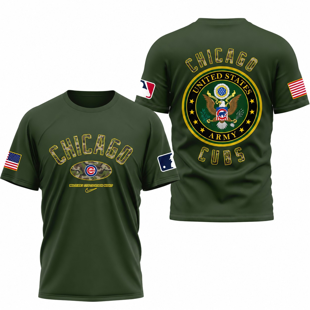 Chicago Cubs | Premium MLB Military Pride 3D Shirt NY
