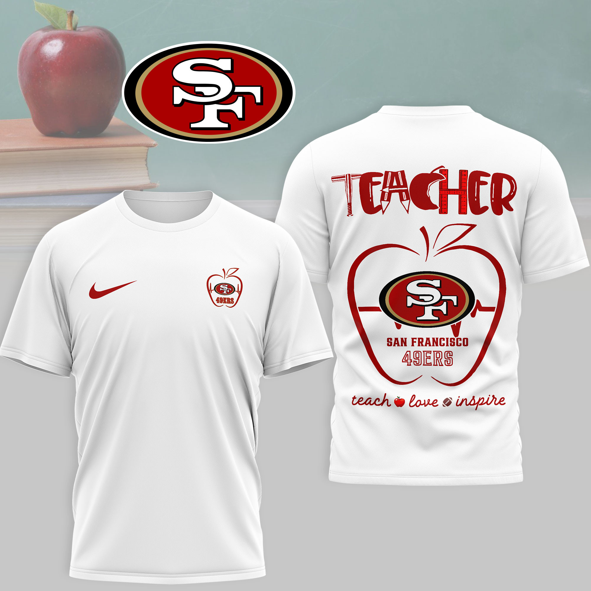 San Francisco 49ers | Premium NFL Teacher Game Day 3D Shirt NTH1