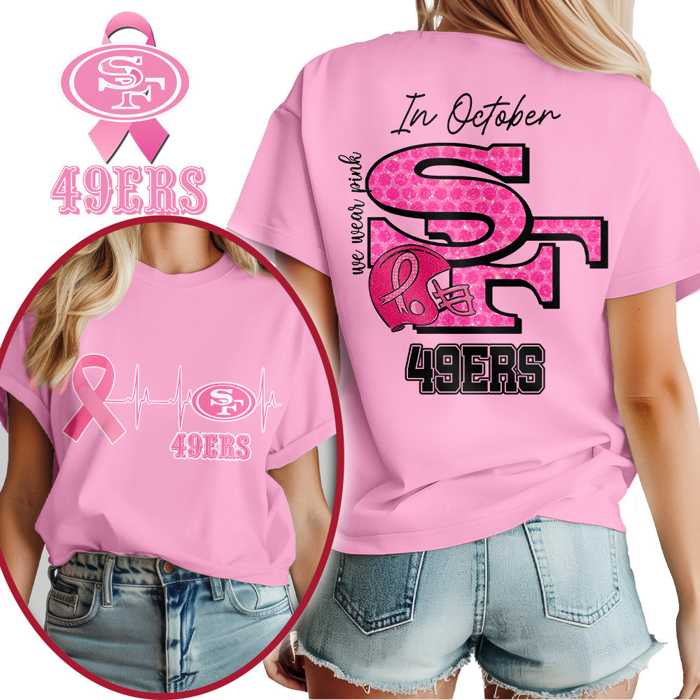 San Francisco 49ers | Premium NFL Breast Cancer Women's Shirt MM
