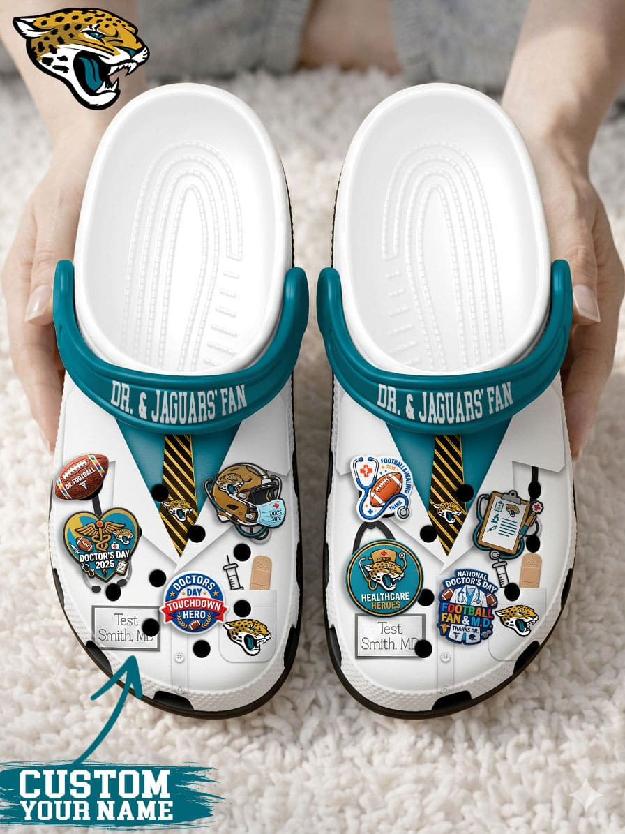 Jacksonville Jaguars | PREMIUM NFL NATIONAL DOCTOR'S DAY CLOGS WITH 8 CHARMS HY