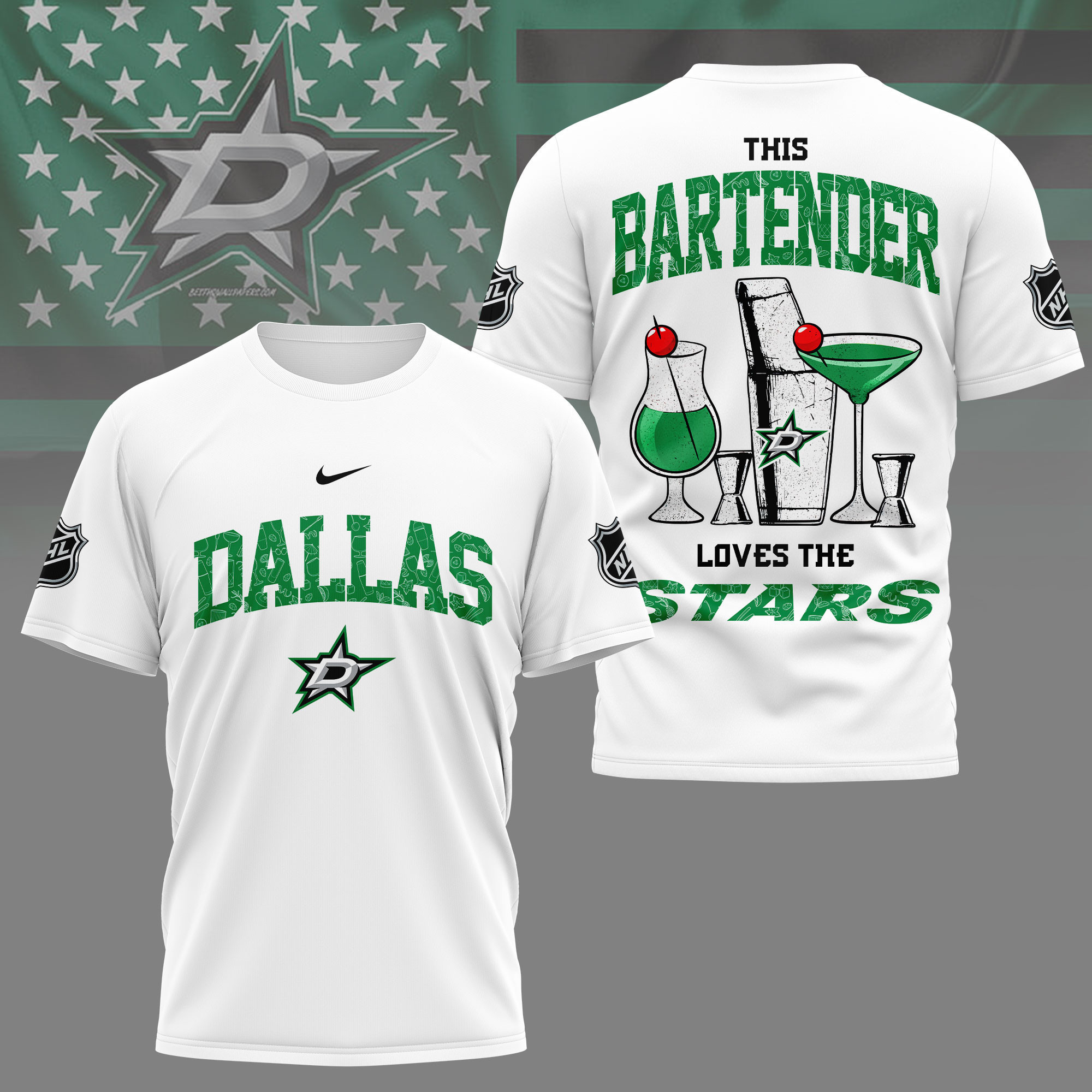 Dallas Stars | Premium NHL Bartender Fan 3D Shirt NY