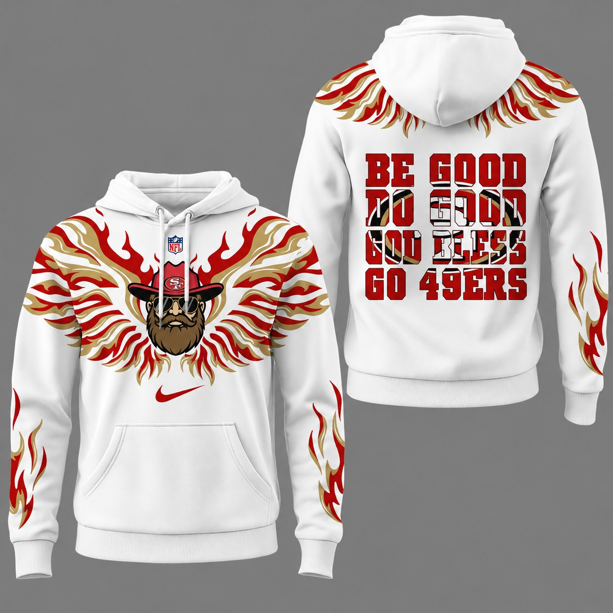 San Francisco 49ers | Premium NFL Fire Wings 3D Hoodie NY