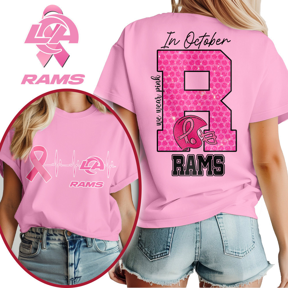 Los Angeles Rams | Premium NFL Breast Cancer Women's Shirt MM