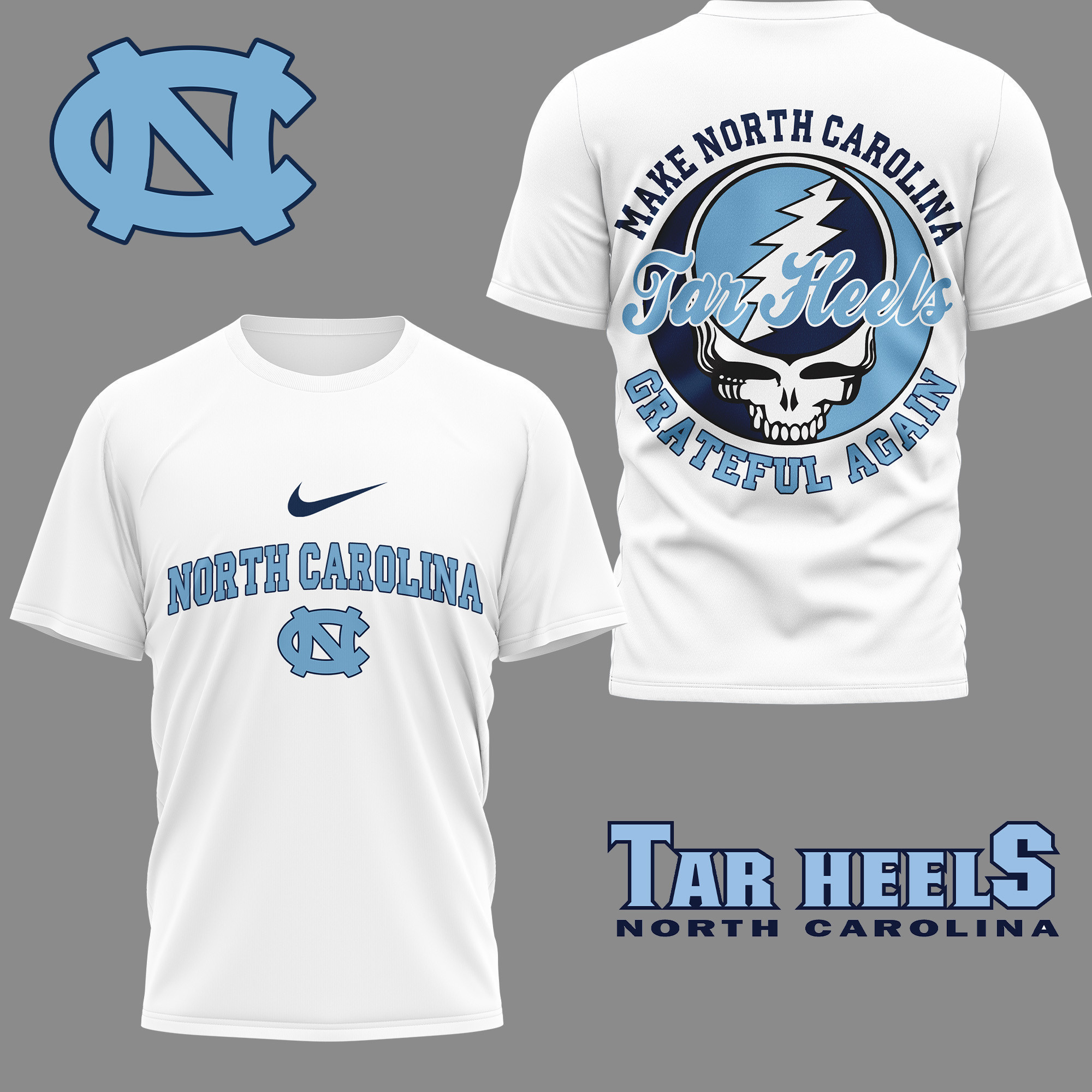 North Carolina Tar Heels | Premium NCAA Grateful Game Day 3D Shirt NY