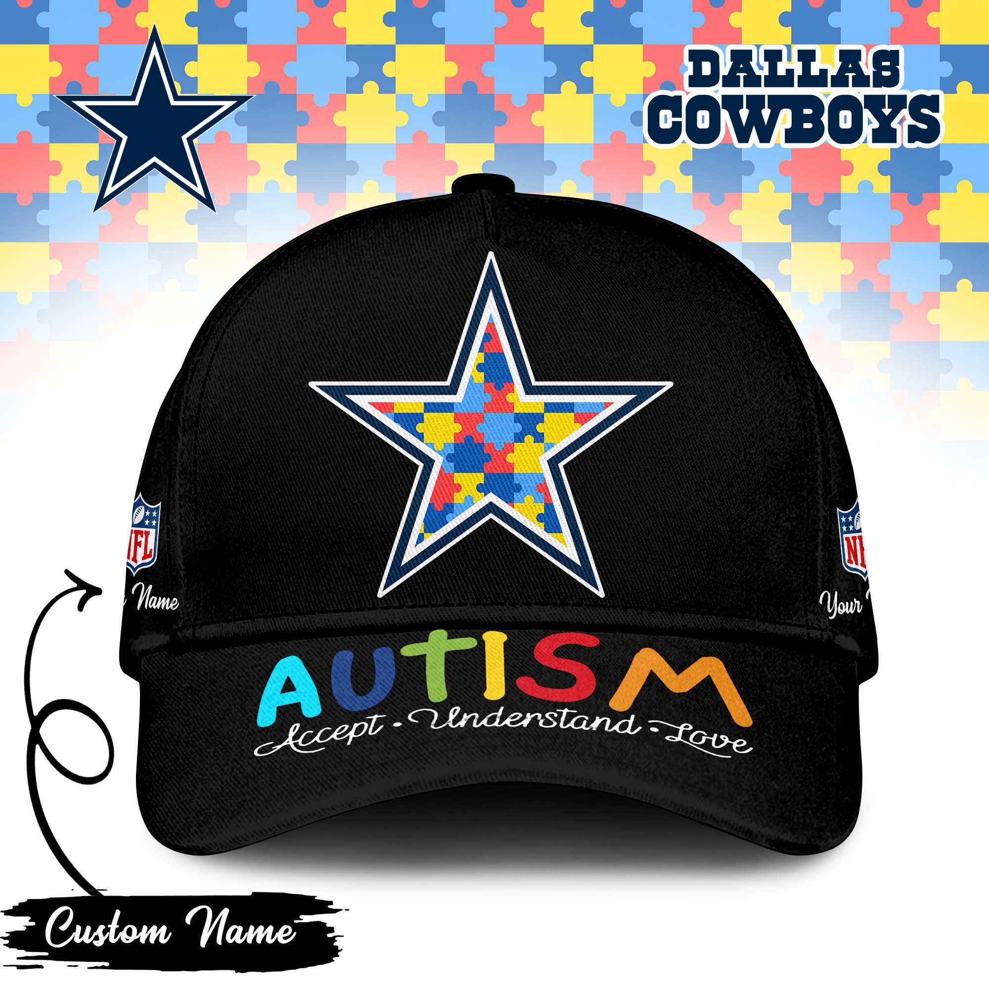 Dallas Cowboys | PREMIUM CLASSIC CAP NFL AUTISM TD
