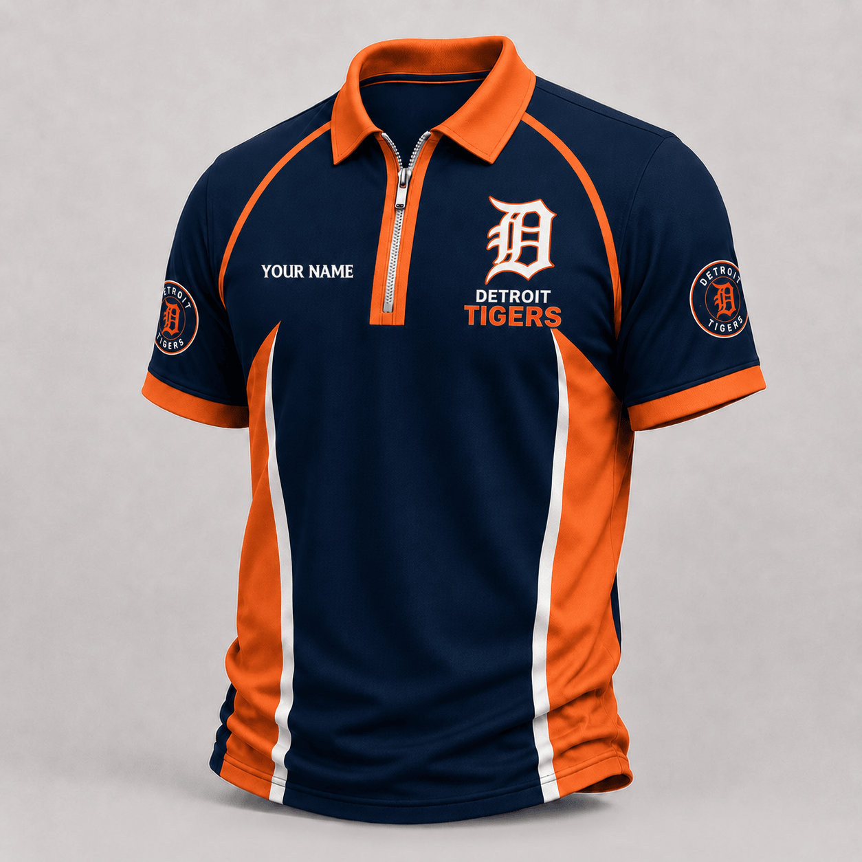 Detroit Tigers | Premium MLB Performance Zipper Polo Shirt