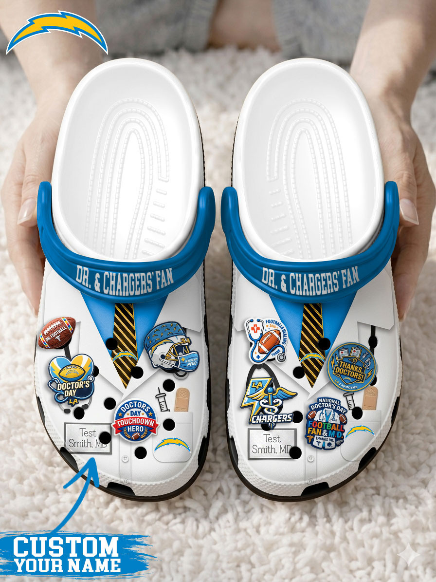 Los Angeles Chargers | PREMIUM NFL NATIONAL DOCTOR'S DAY CLOGS WITH 8 CHARMS HY