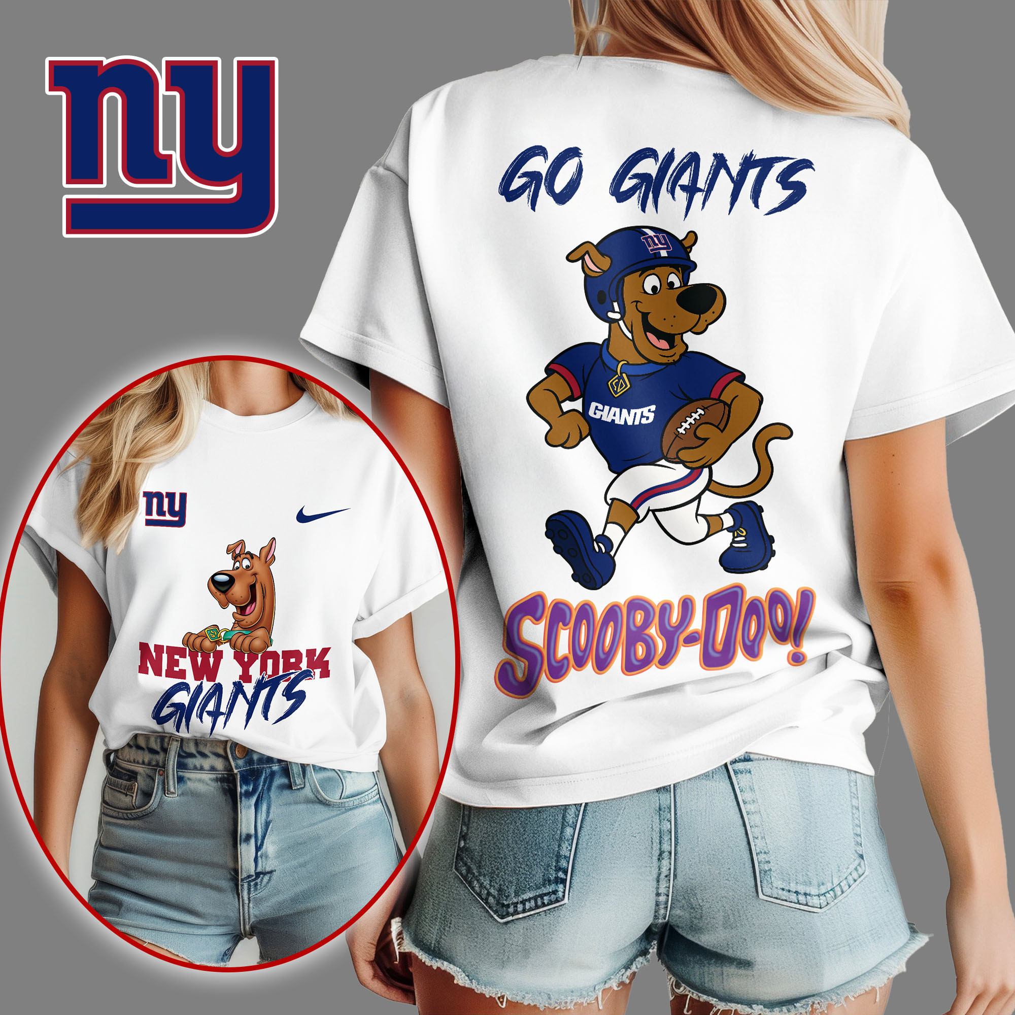 New York Giants | Premium NFL Scooby-Doo Fan Women's Shirt NY