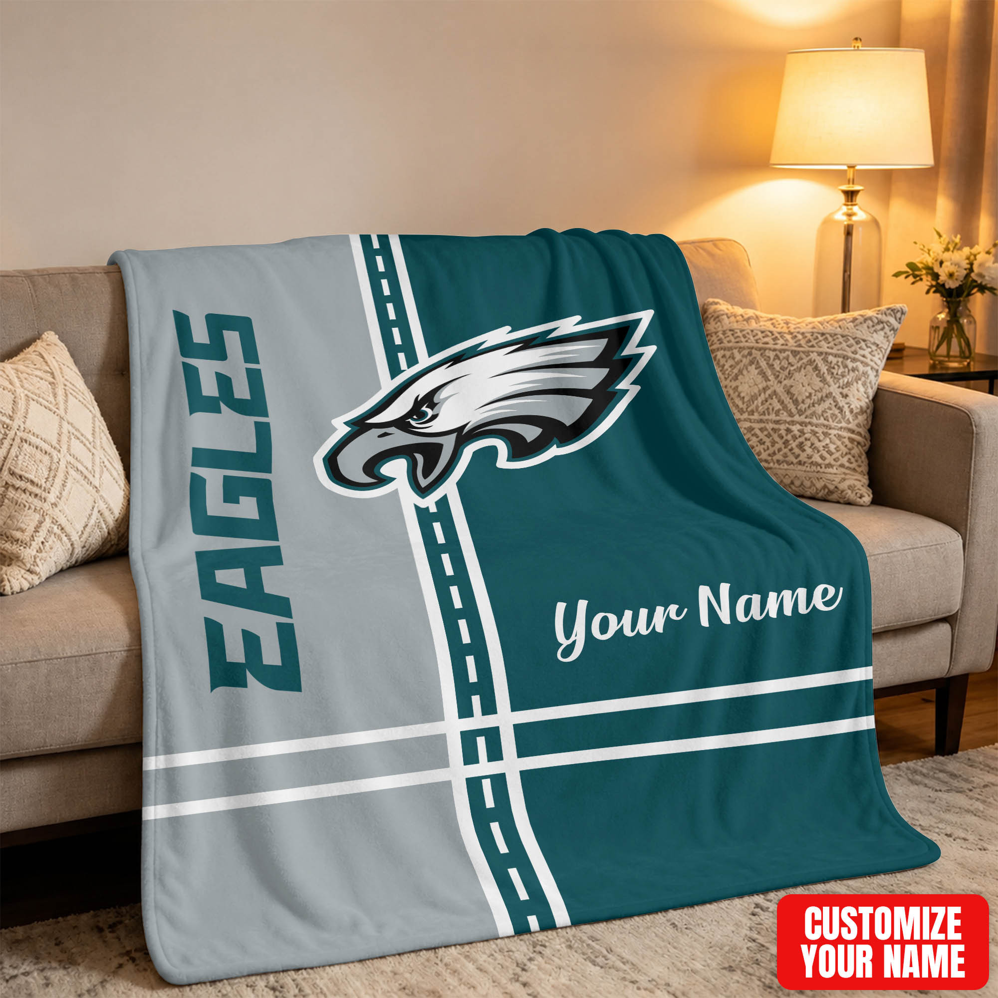 Philadelphia Eagles | Premium NFL My Name My Game Personalized Blanket NTH1