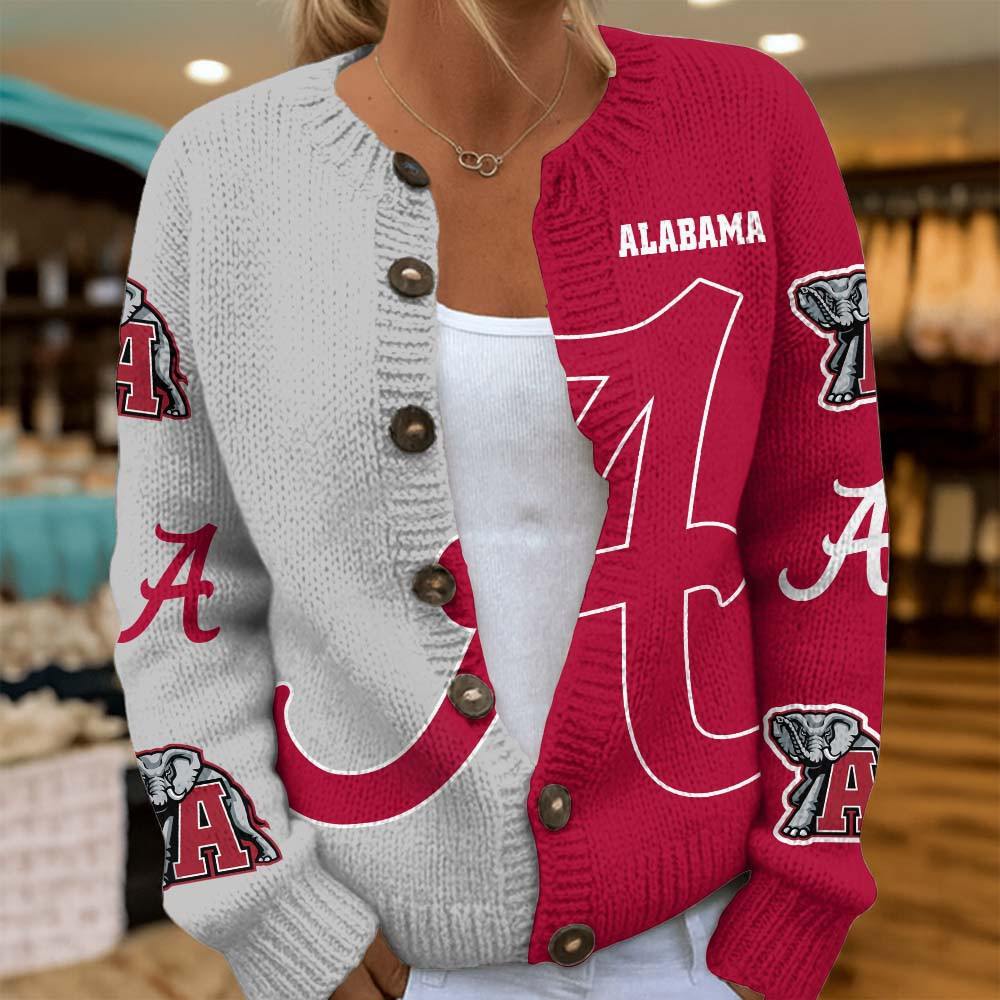 Alabama Crimson Tide | Premium NCAA Cozy Split Knit Cardigan x Game Day Edition MM