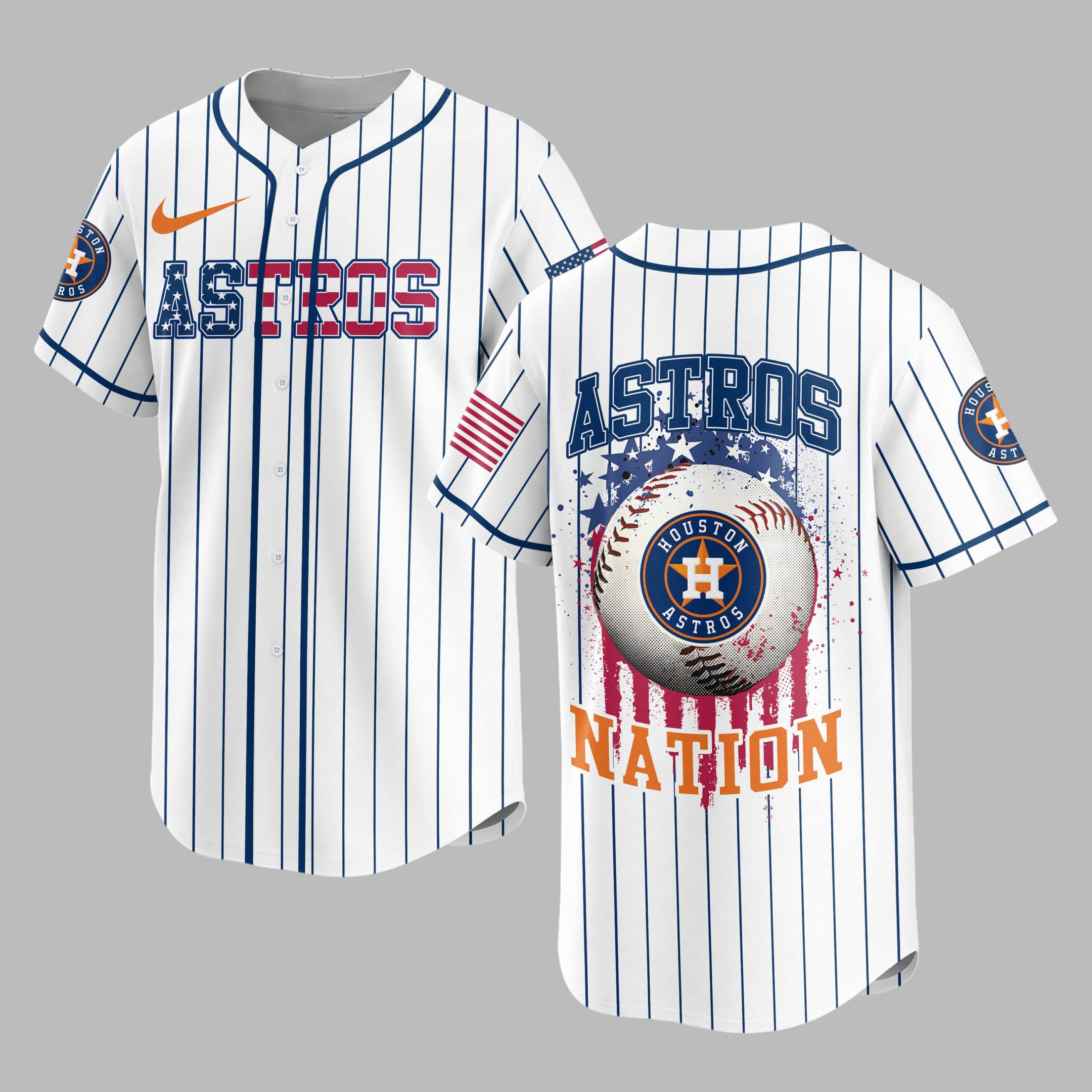 Houston Astros | MLB USA Flag Edition Premium Baseball Jersey