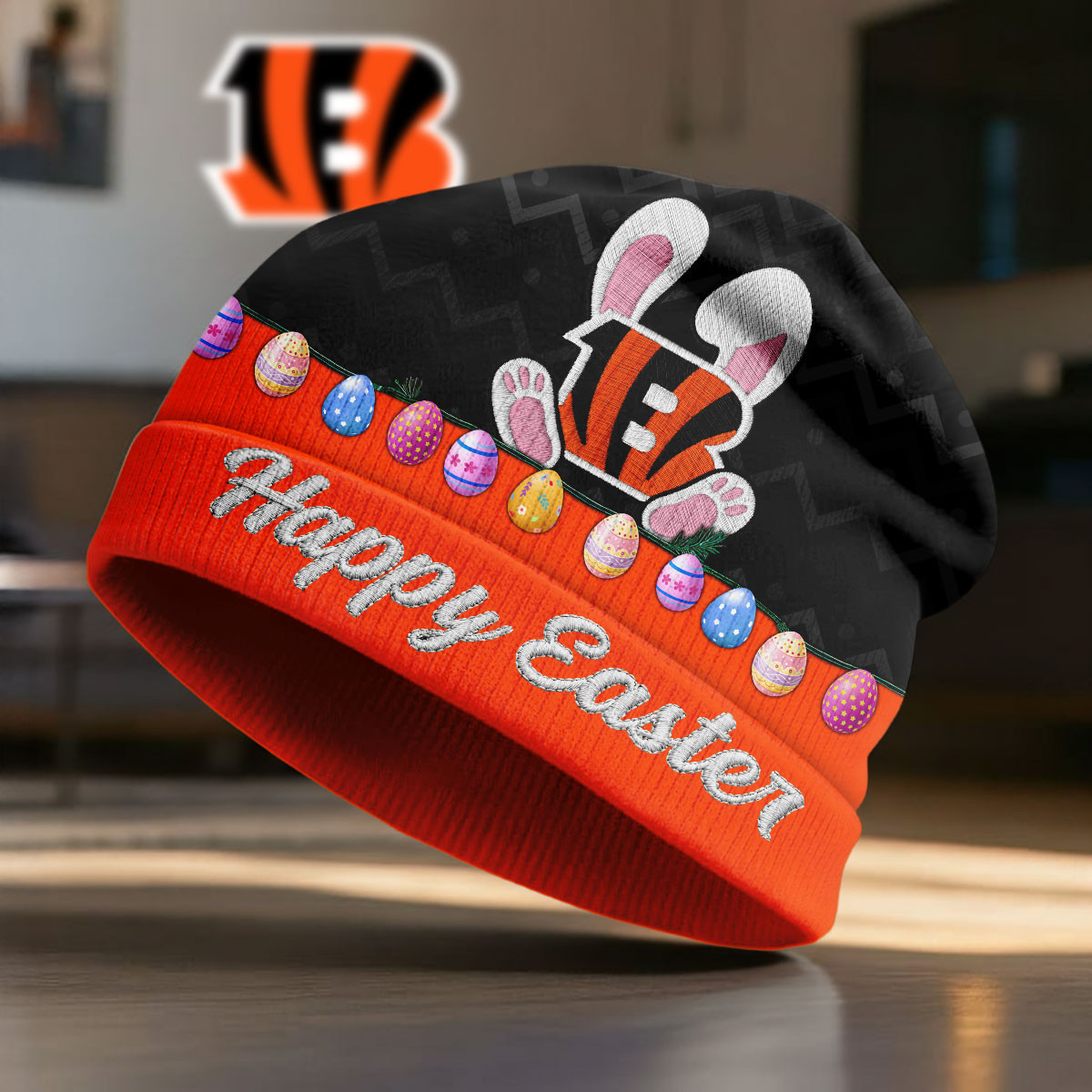Cincinnati Bengals | Premium NFL Happy Easter Beanie Hat NY