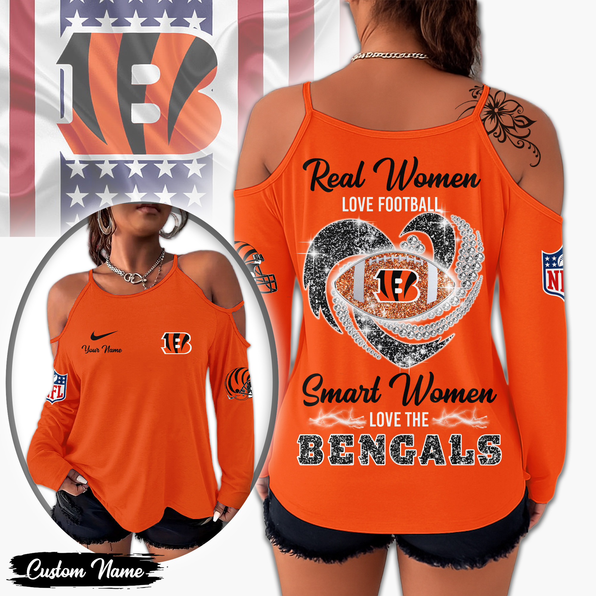 Cincinnati Bengals | Premium NFL Lady Tshirt TD
