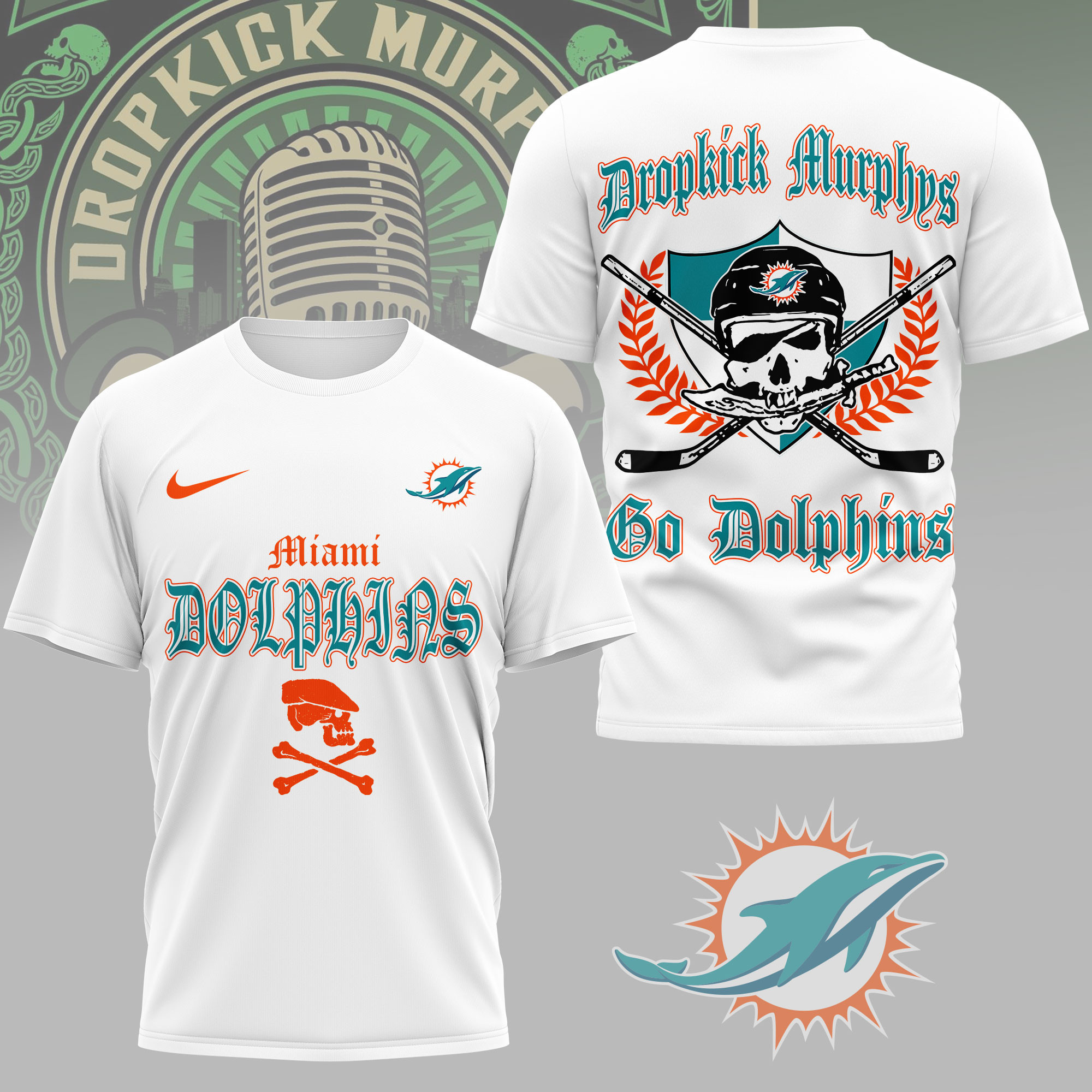 Miami Dolphins | Premium NFL Dropkick Murphys Fan 3D Shirt NY