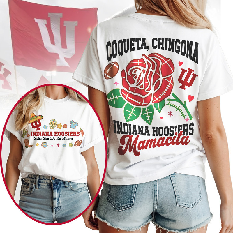 Indiana Hoosiers | Premium NCAA Dia De La Madre 3D T-Shirt PB918YX